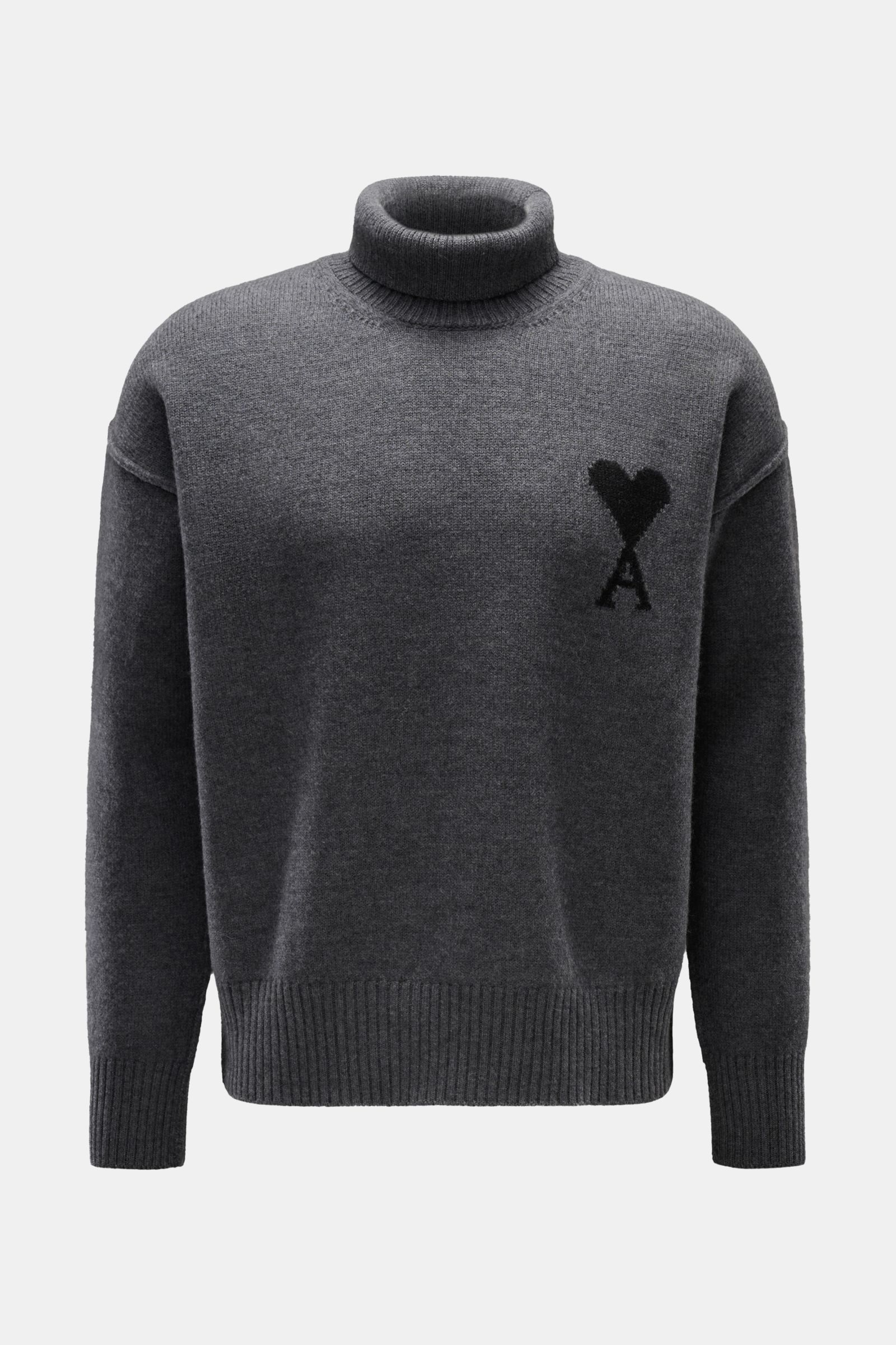 Ami Paris Rollkragenpullover dunkelgrau