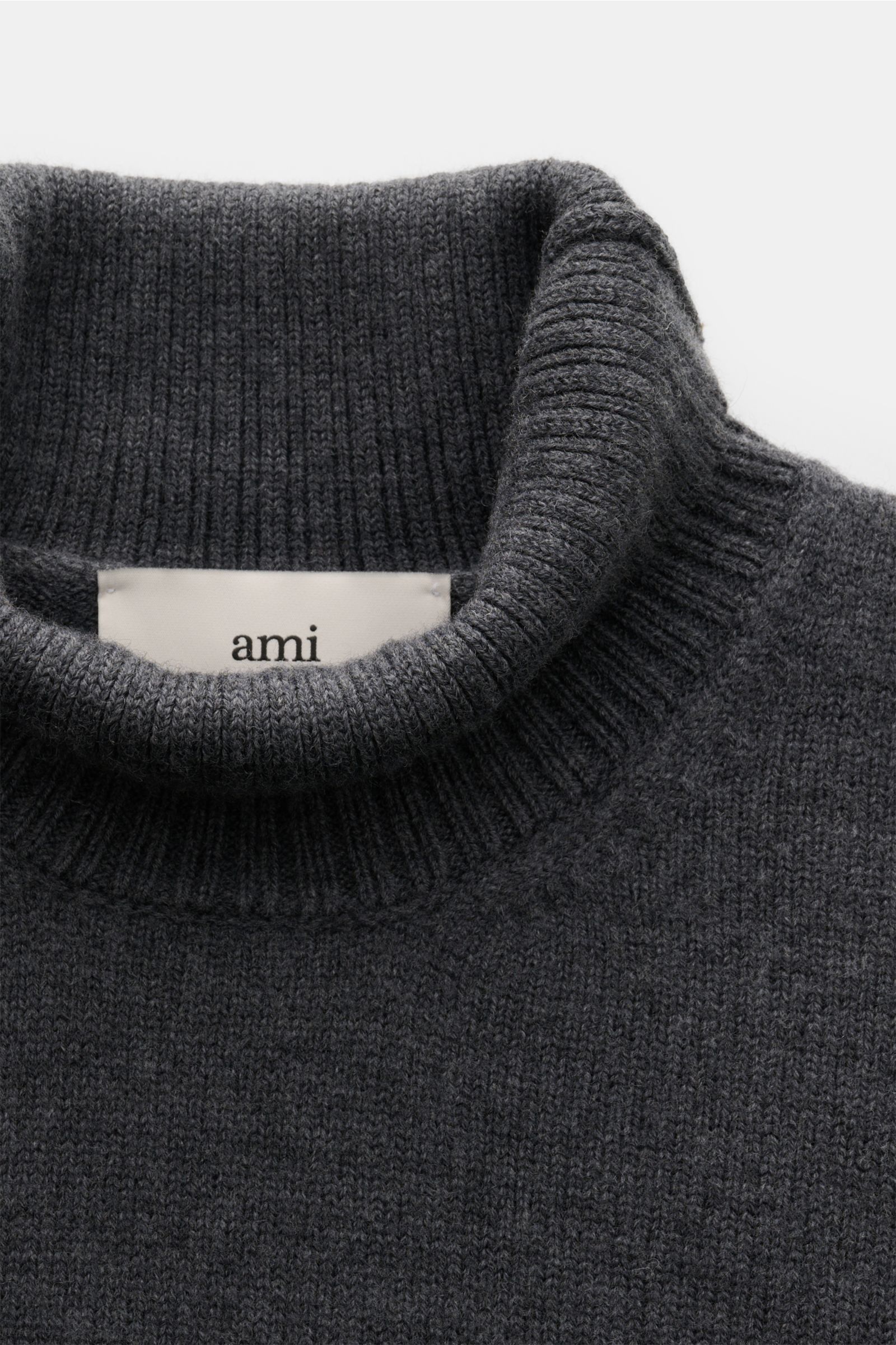 AMI PARIS turtleneck jumper dark grey | BRAUN Hamburg AMI PARIS turtleneck jumper dark grey | BRAUN Hamburg
