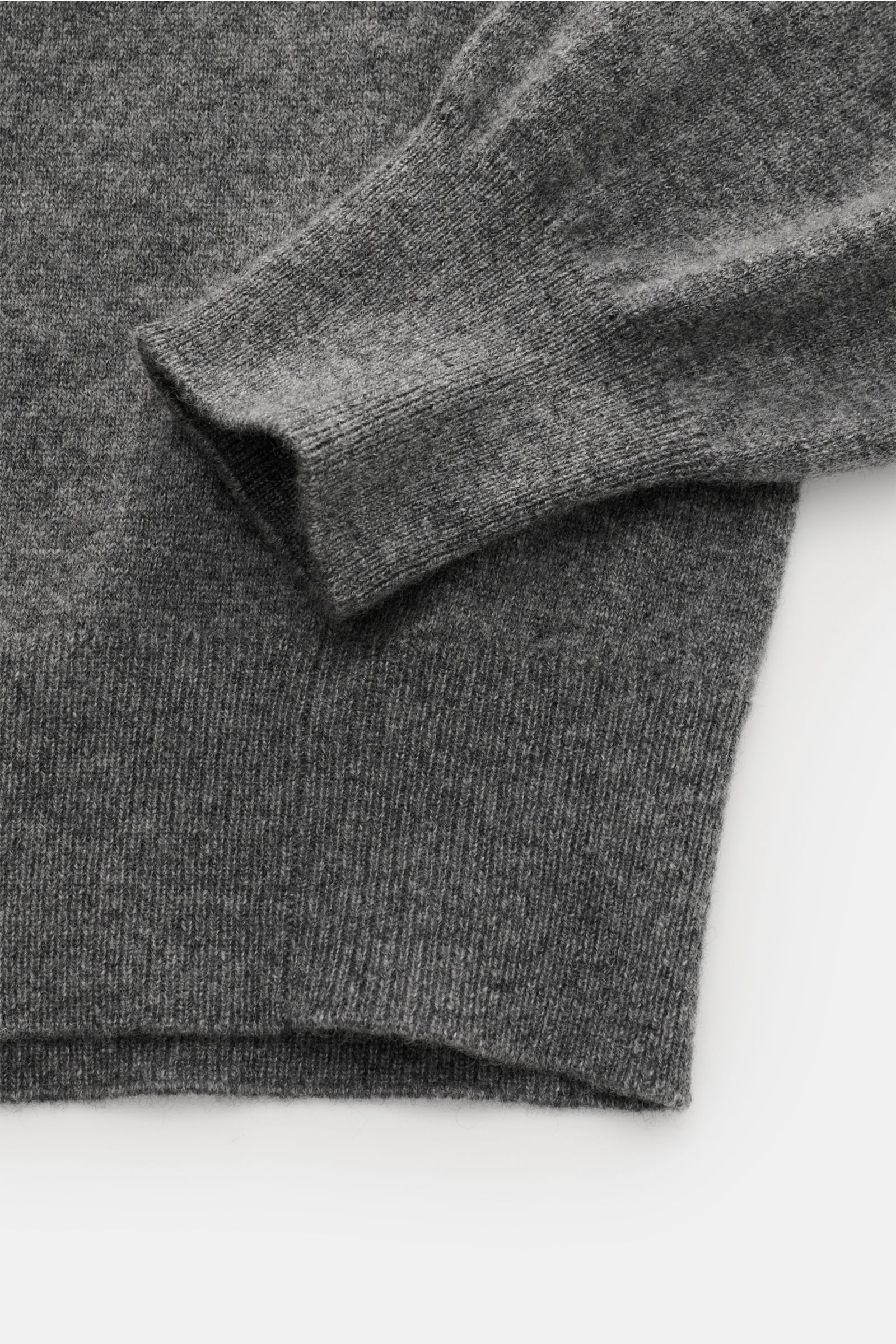 CRUCIANI Cashmere Rollkragenpullover dunkelgrau meliert BRAUN