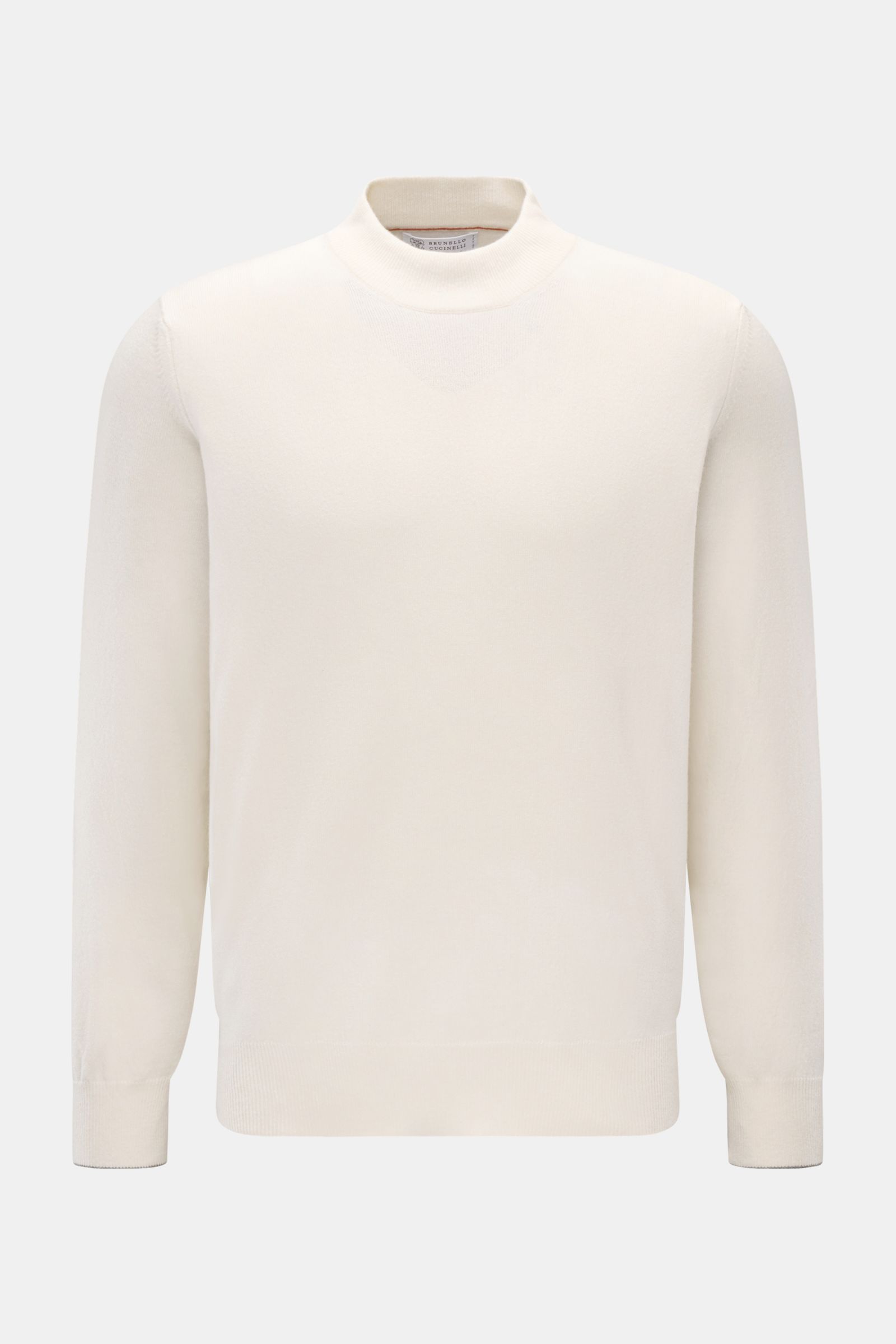 Brunello Cucinelli Cashmere mock neck jumper off-white