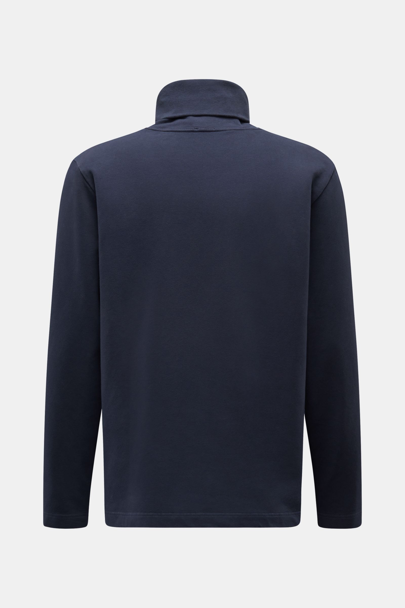 Rückansicht des 04651/ A trip in a bag Rollkragenpullover 'If Turtle' navy, Sweat aus Baumwolle/Microfaser, Regular Fit, weicher Griff, anliegender Rollkragen, Weblabel in der Seitennaht. Zeitloses Herbst-Basic.