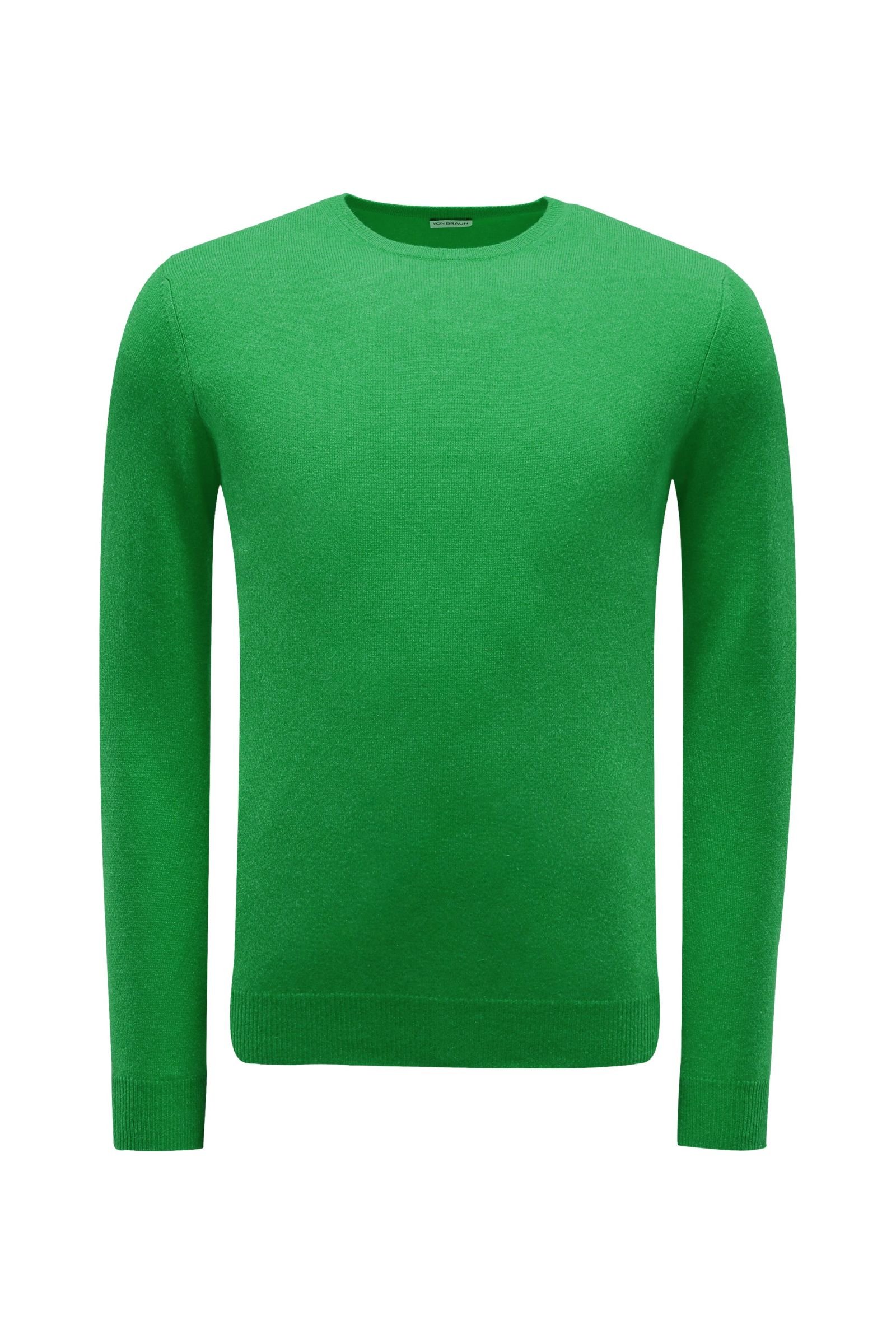 Cashmere R-Neck Pullover grün