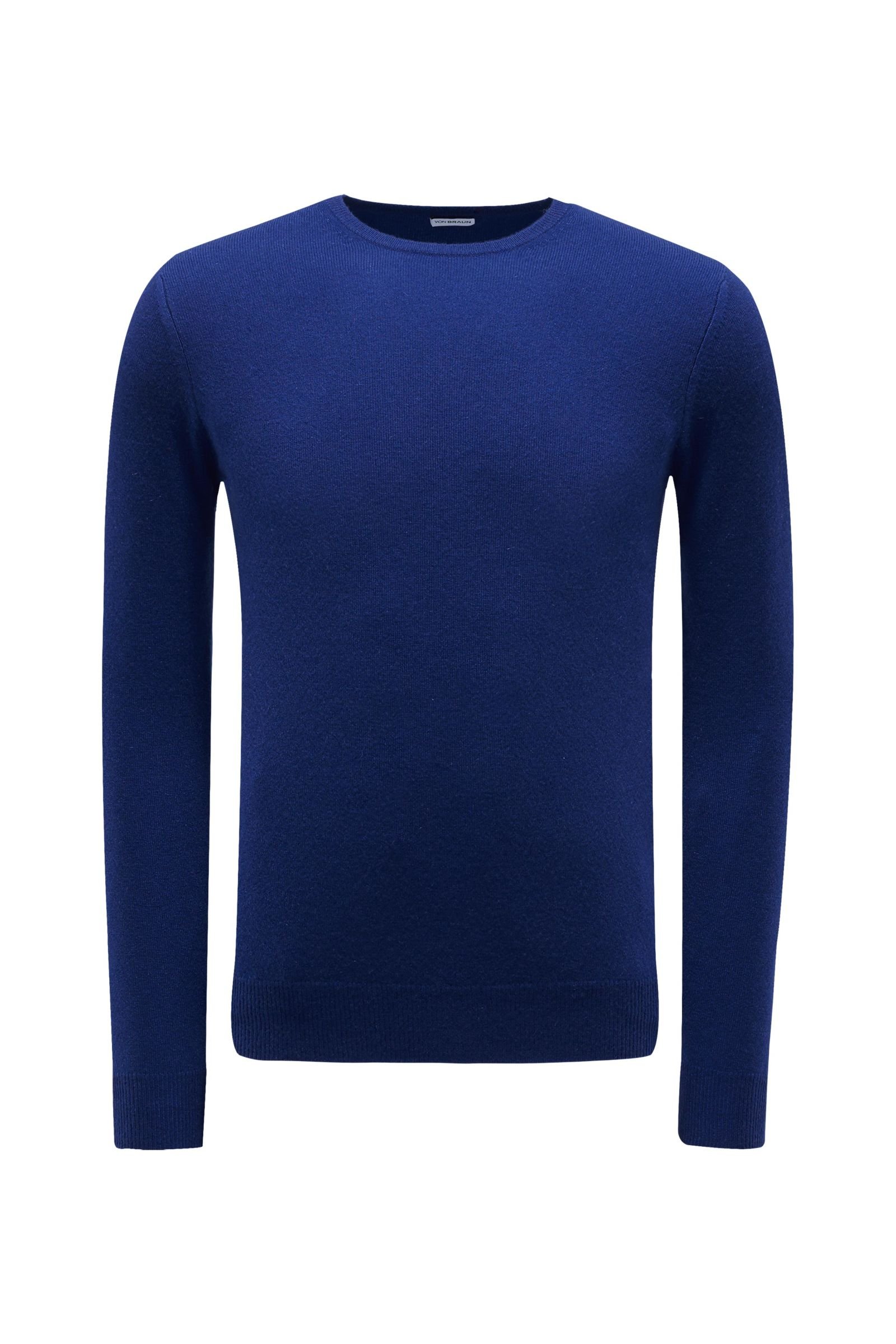 Cashmere R-Neck Pullover blau