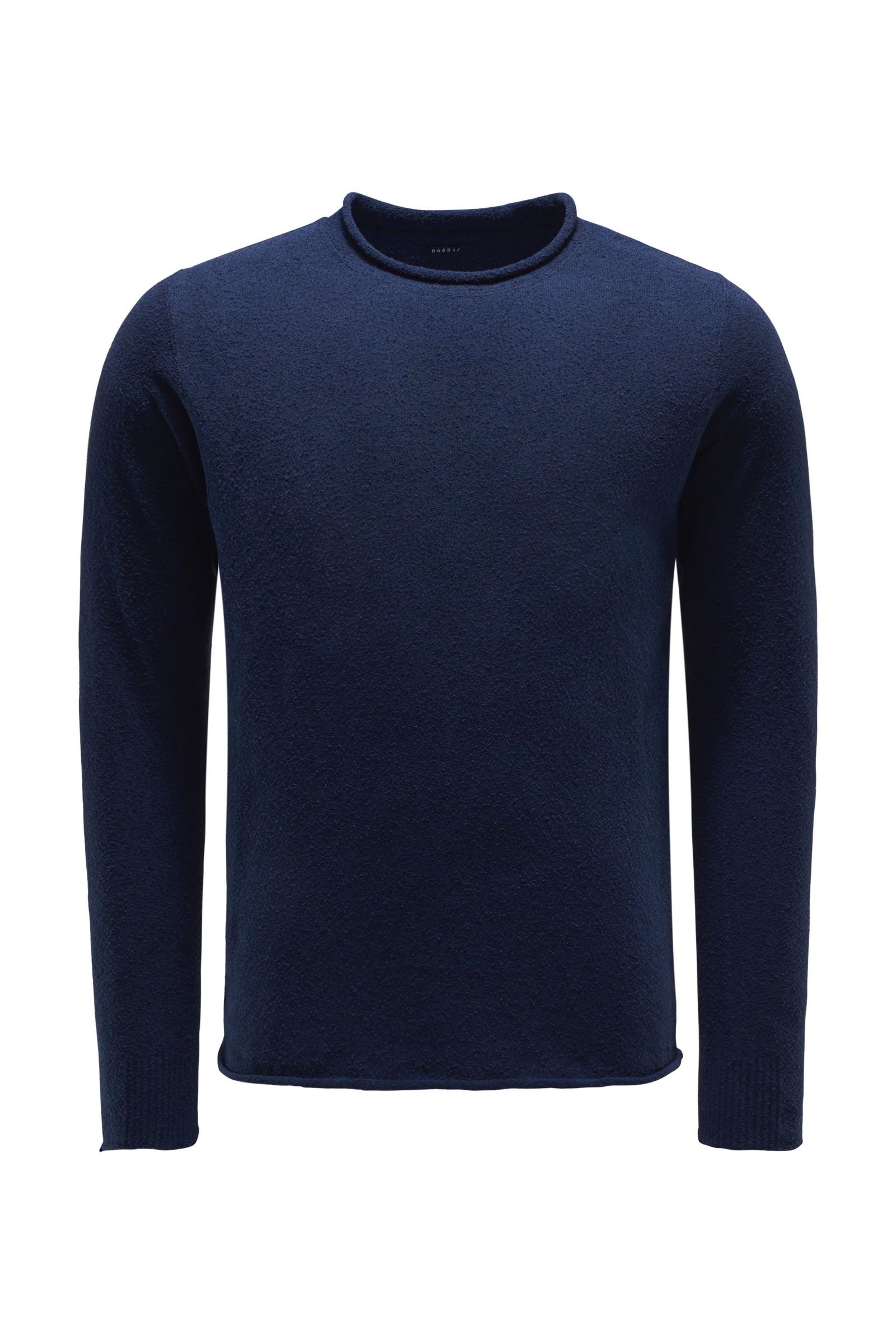 Frottee R-Neck Pullover navy