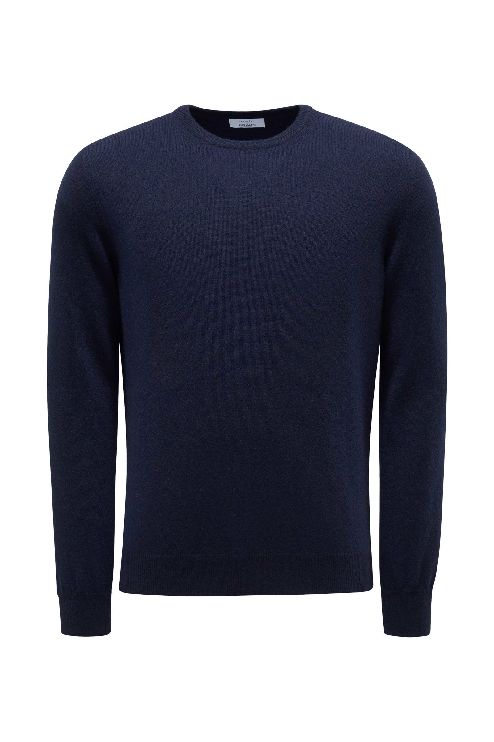 Cashmere R-Neck Pullover 'No. 30' navy