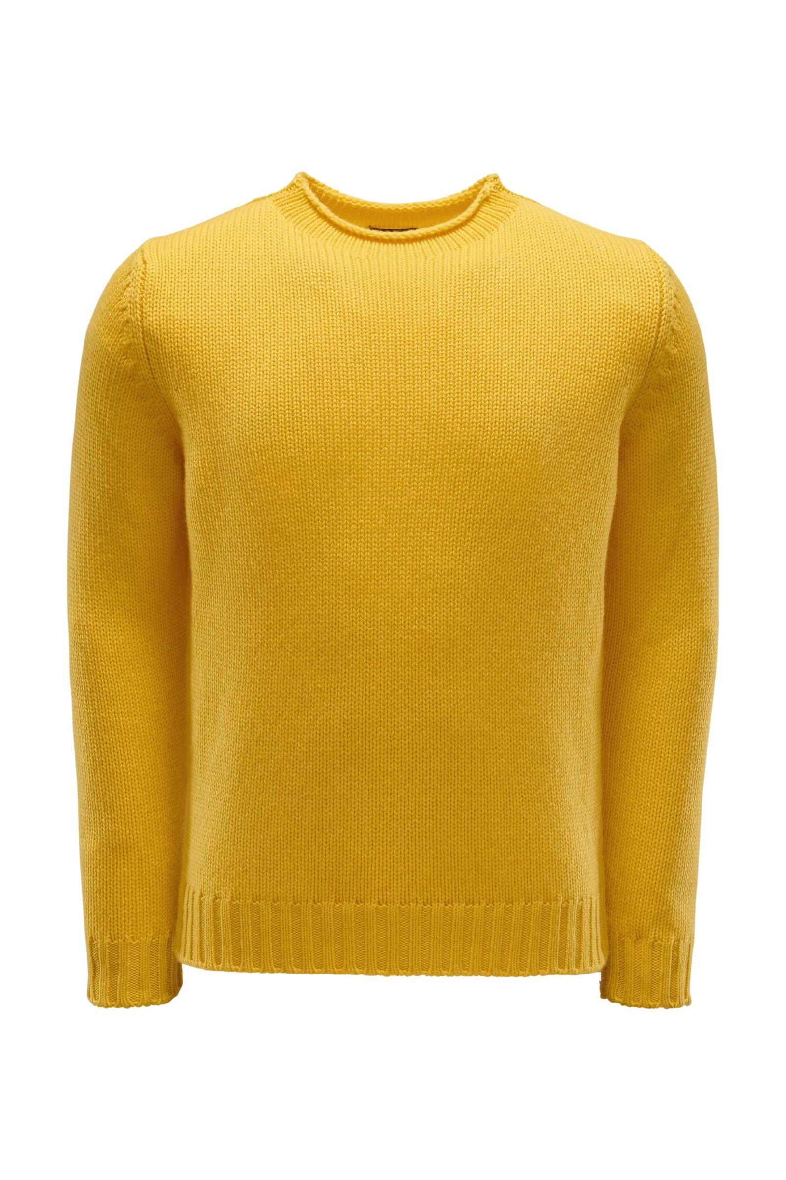 Cashmere R-Neck Pullover gelb