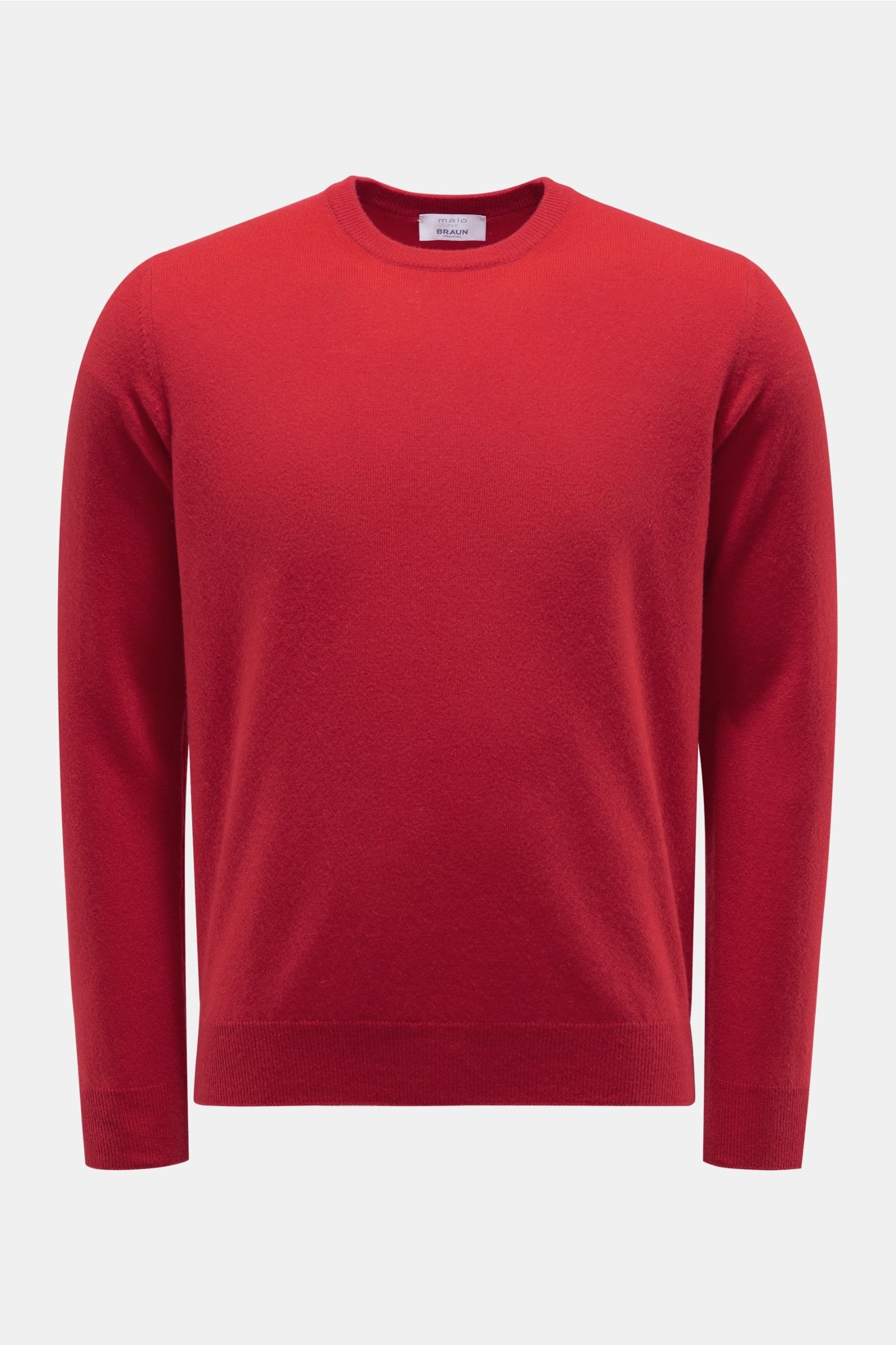 Cashmere R-Neck Pullover rot