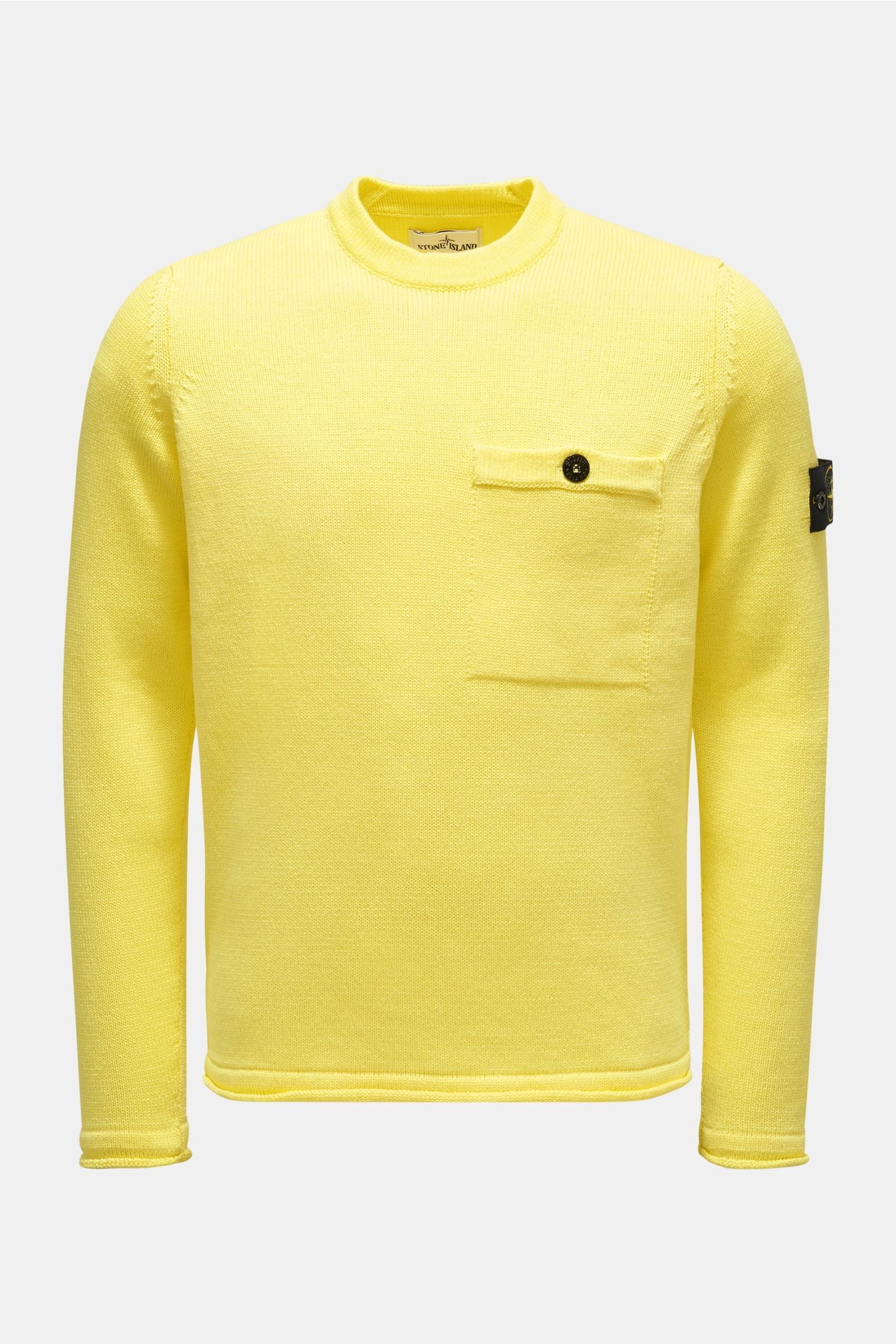 R-Neck Pullover gelb