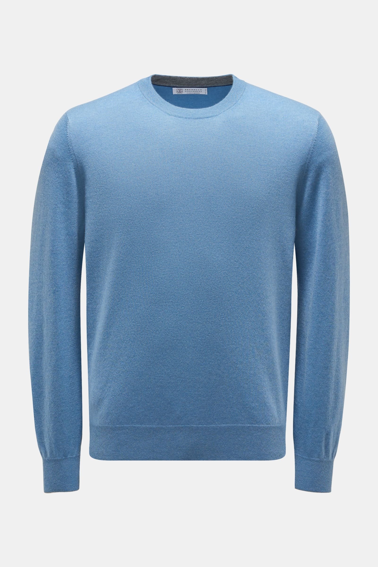 Cashmere round-neck jumper smoky blue