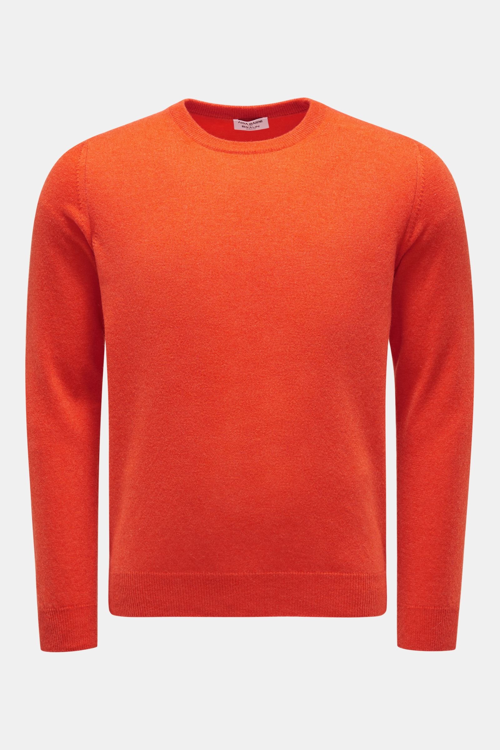 Cashmere Rundhals-Pullover orange