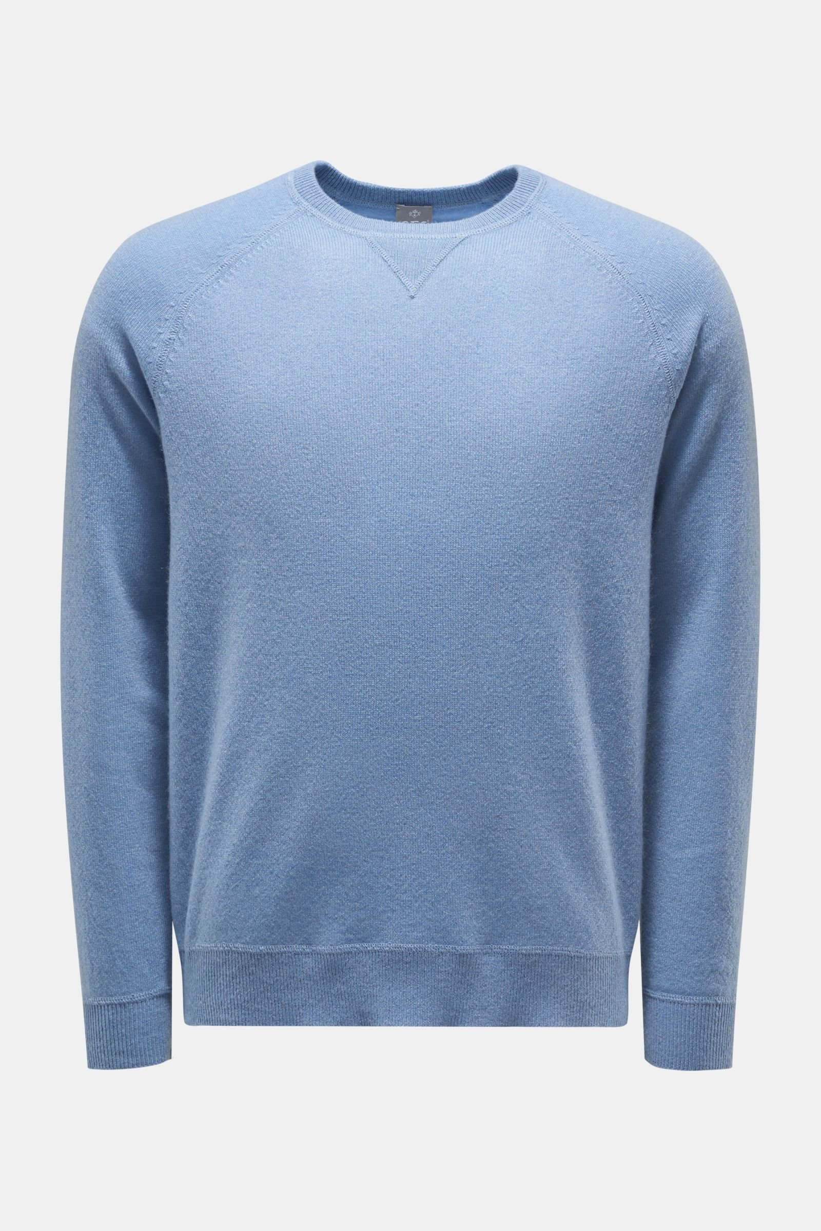 Cashmere round-neck jumper smoky blue