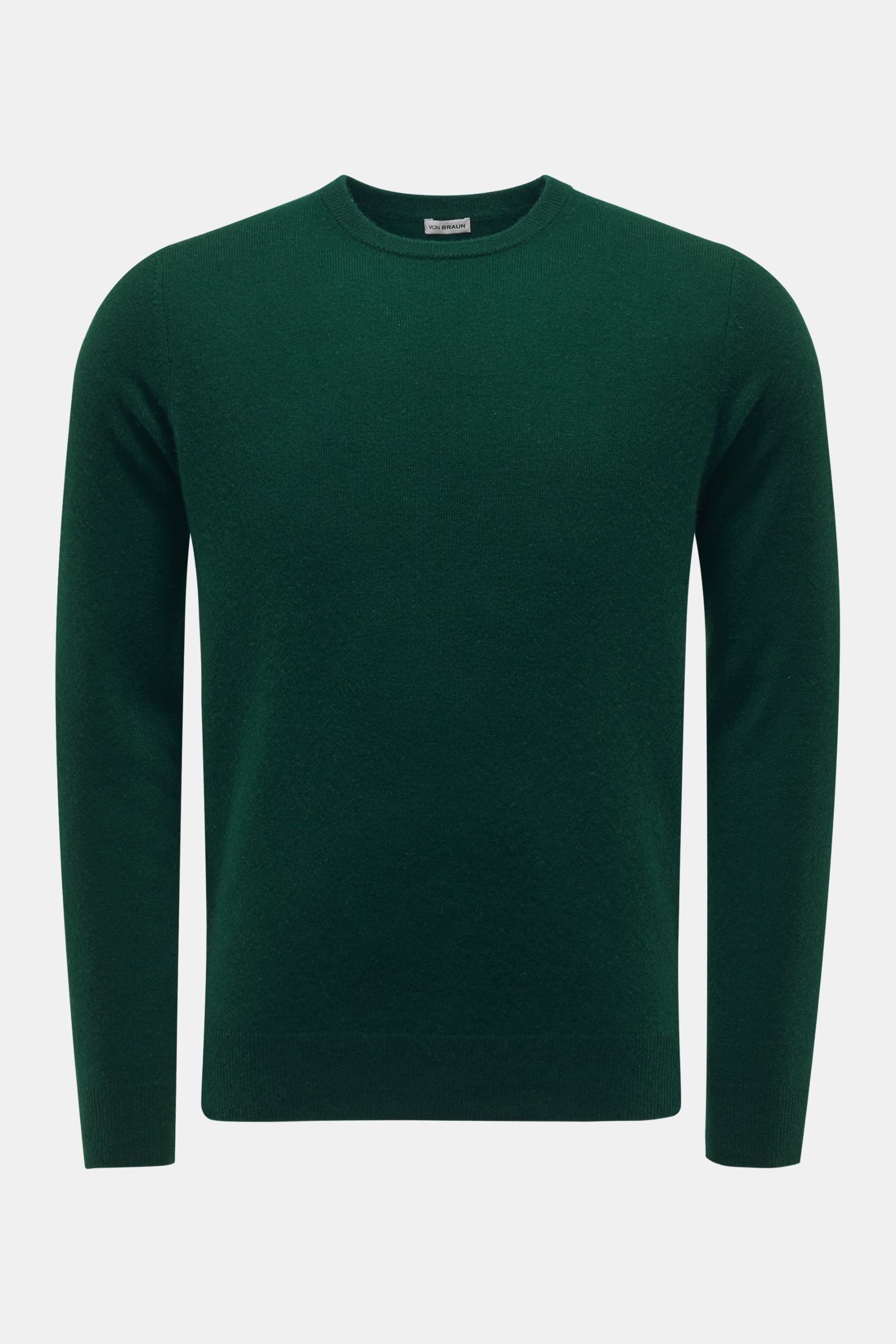 Cashmere Rundhals-Pullover dunkelgrün