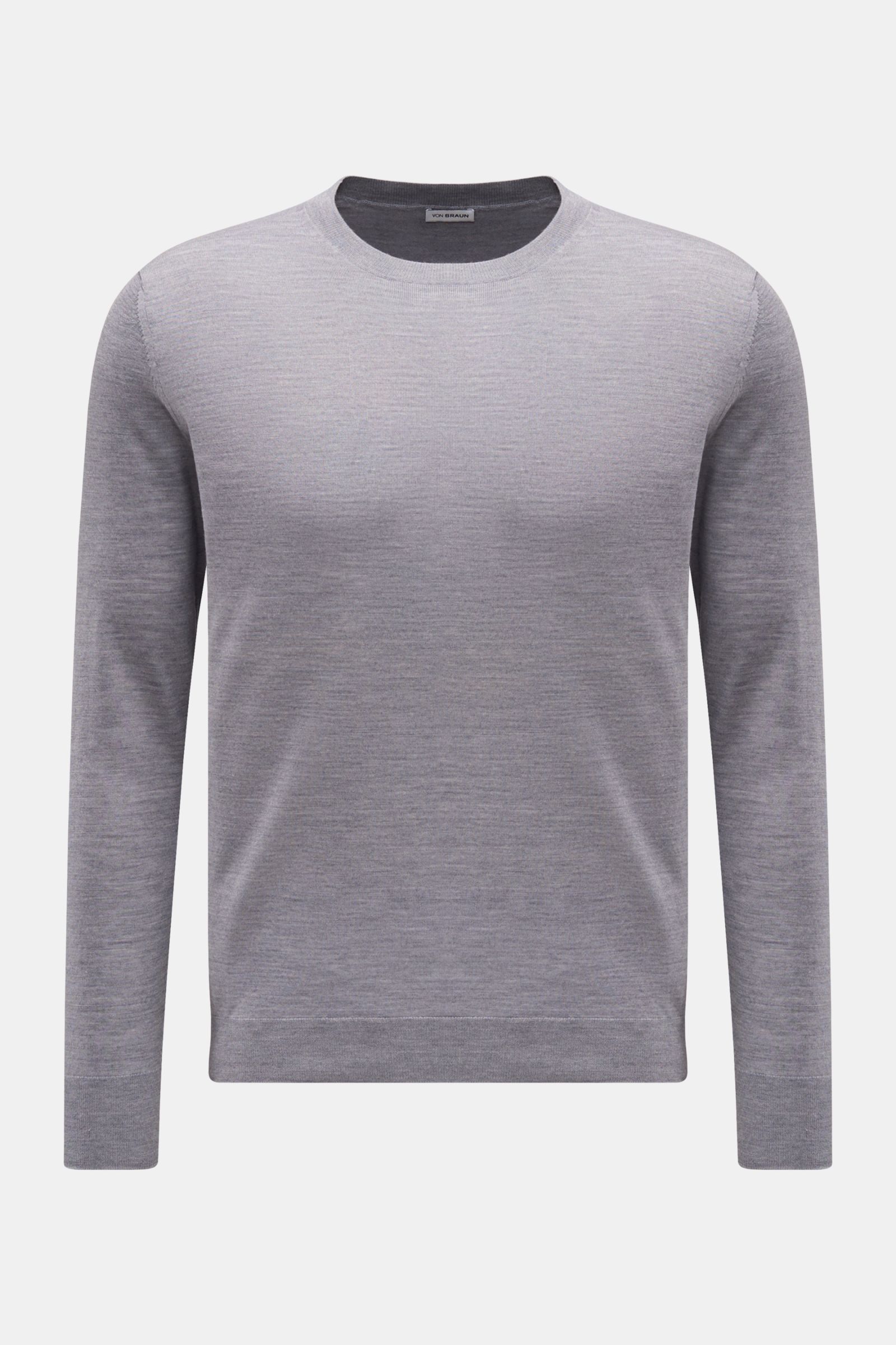 VON BRAUN Merino Feinstrick-Pullover grau BRAUN Hamburg