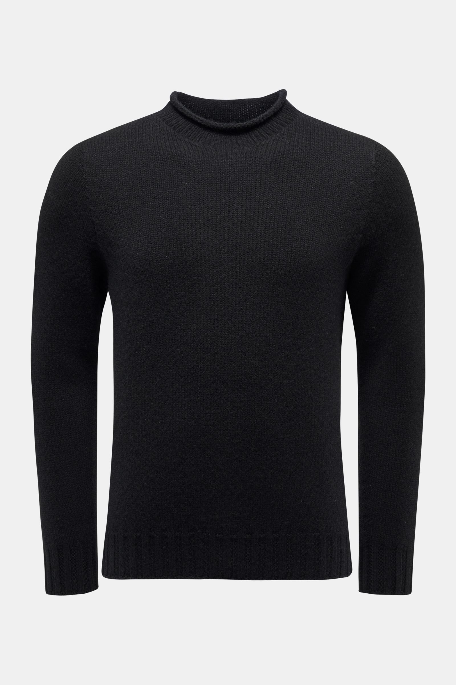 Cashmere Rundhals-Pullover schwarz