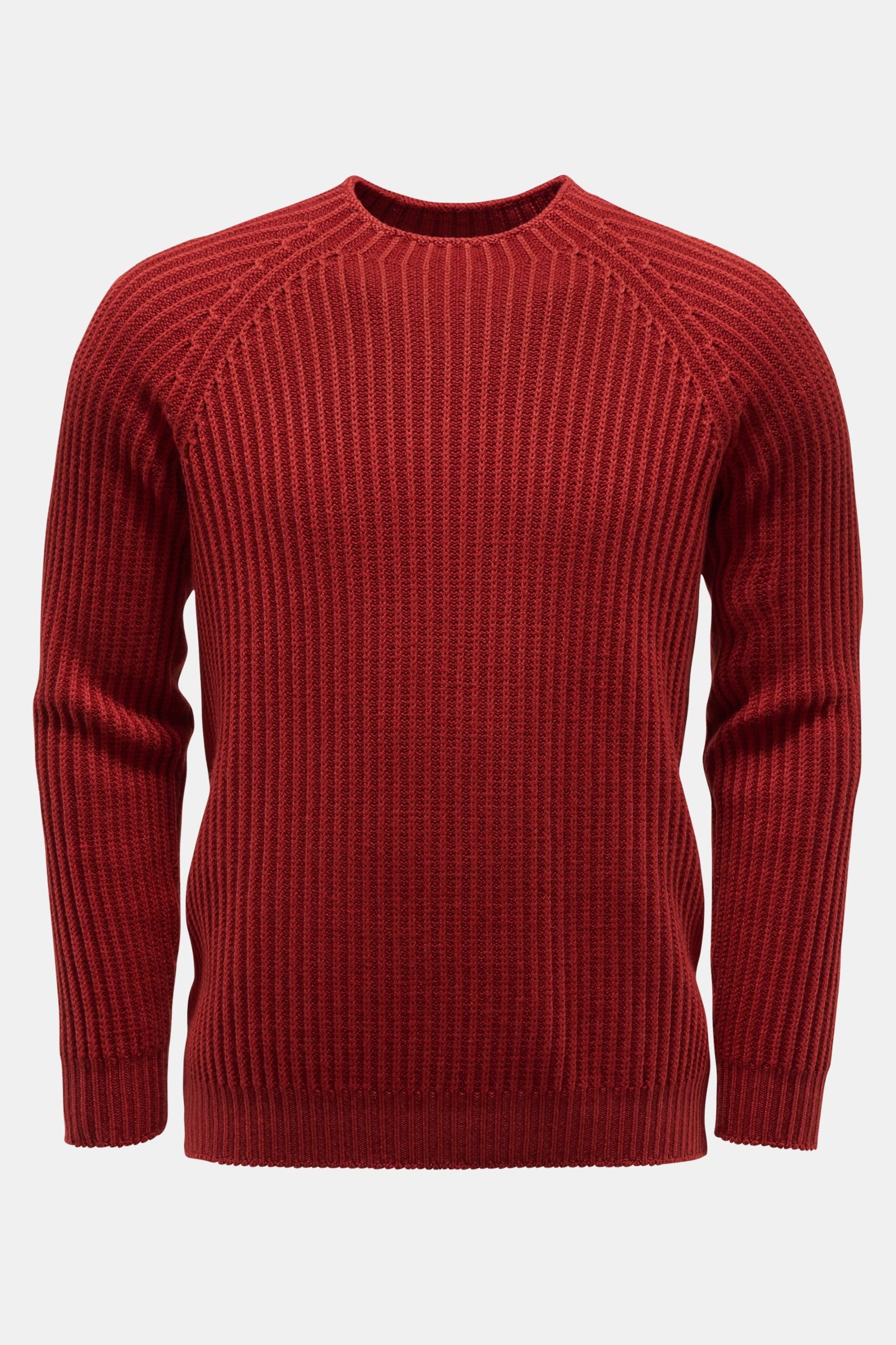 Reversible Crew neck jumper 'Foggy Rip' red