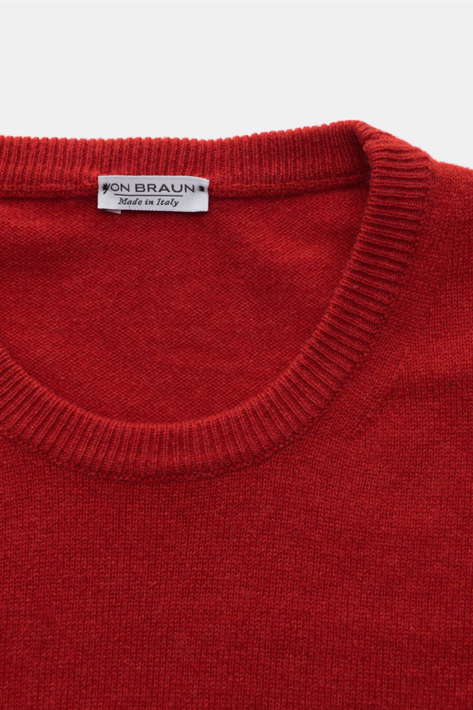 von Braun Cashmere Rundhalspullover rot