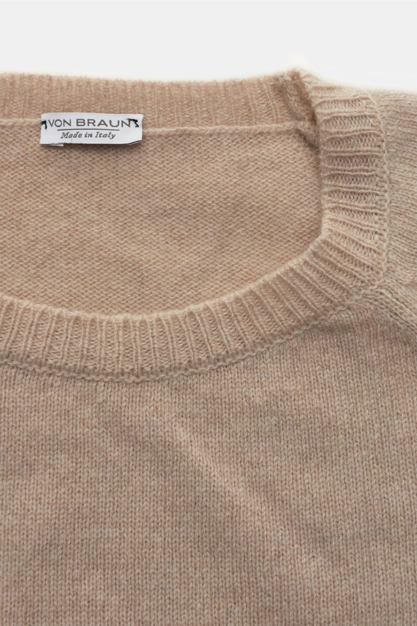 von Braun Cashmere Rundhalspullover beige
