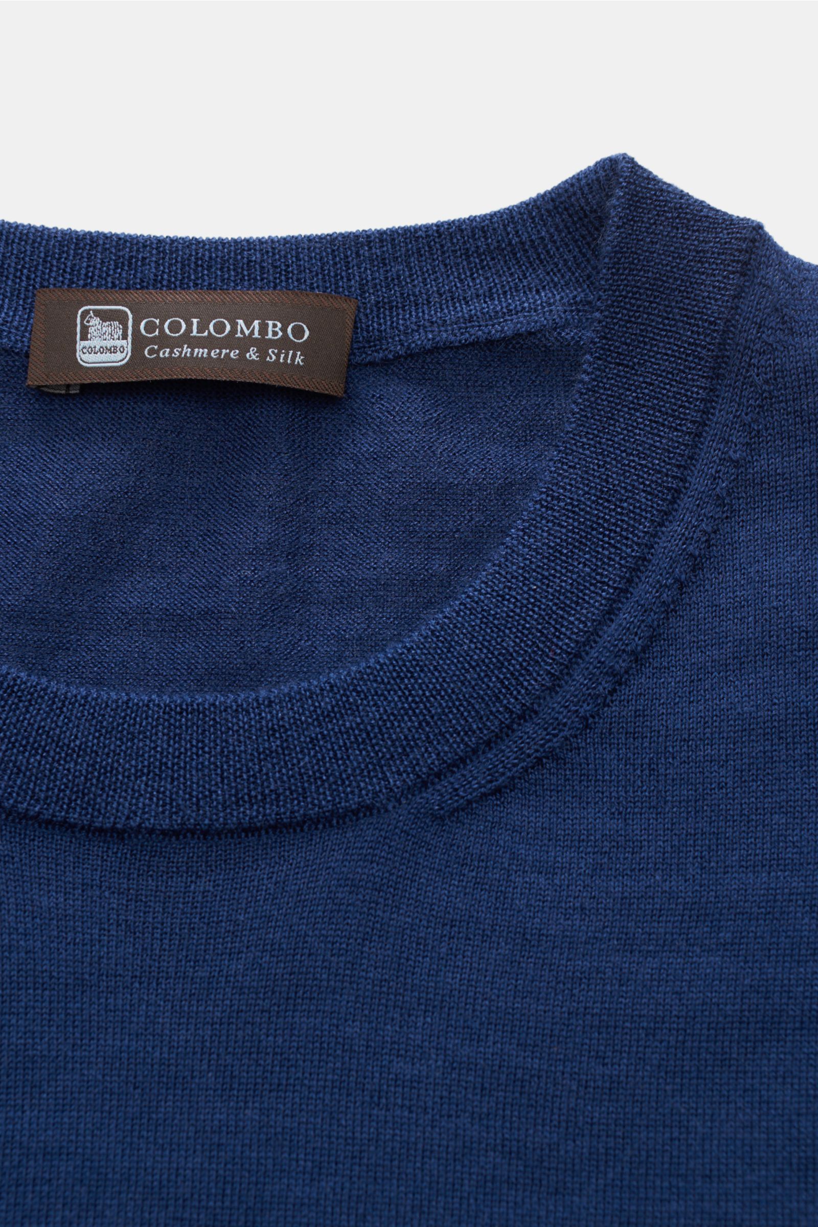 blue knitwear jumper
