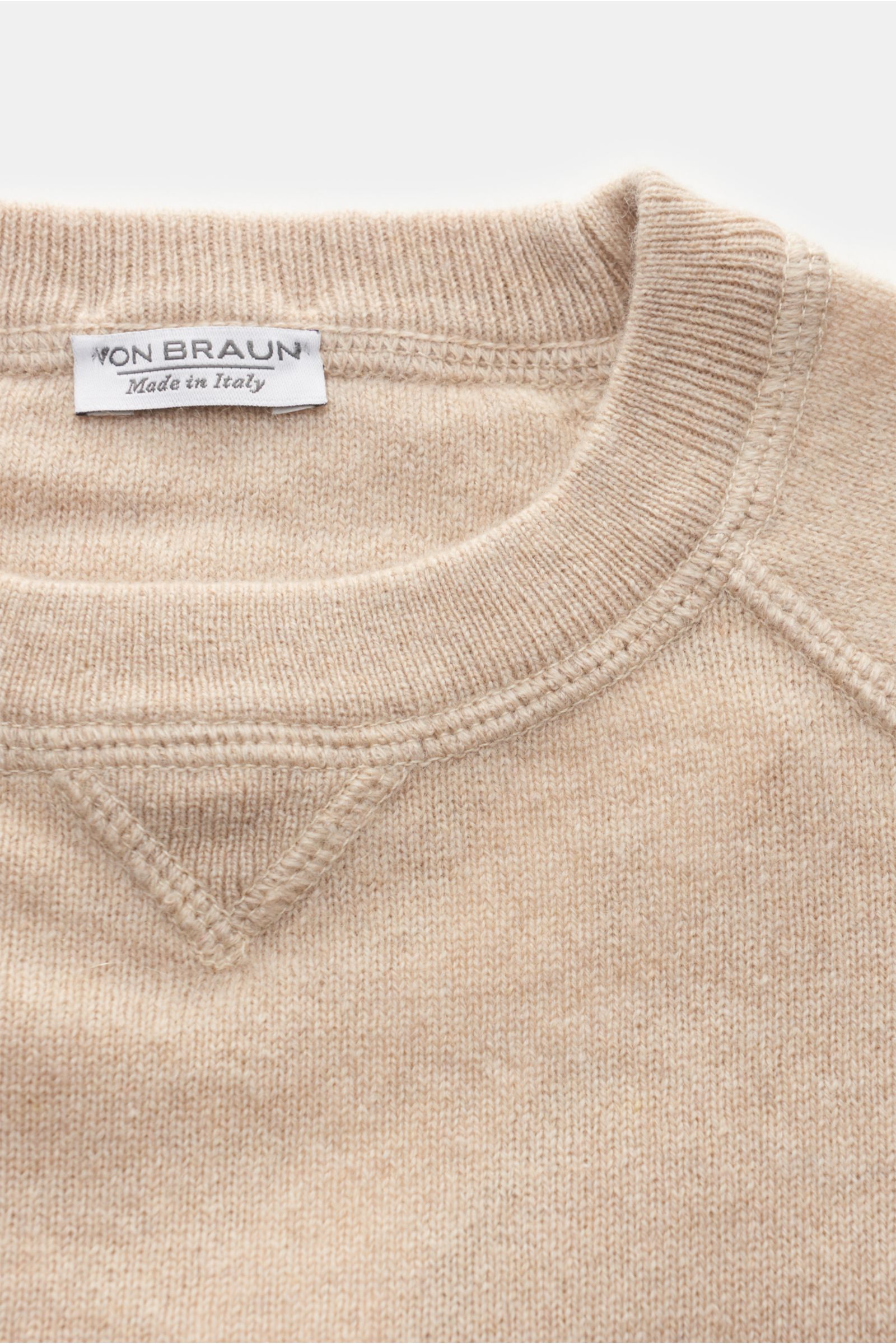 von Braun Kinder Cashmere Rundhalspullover beige