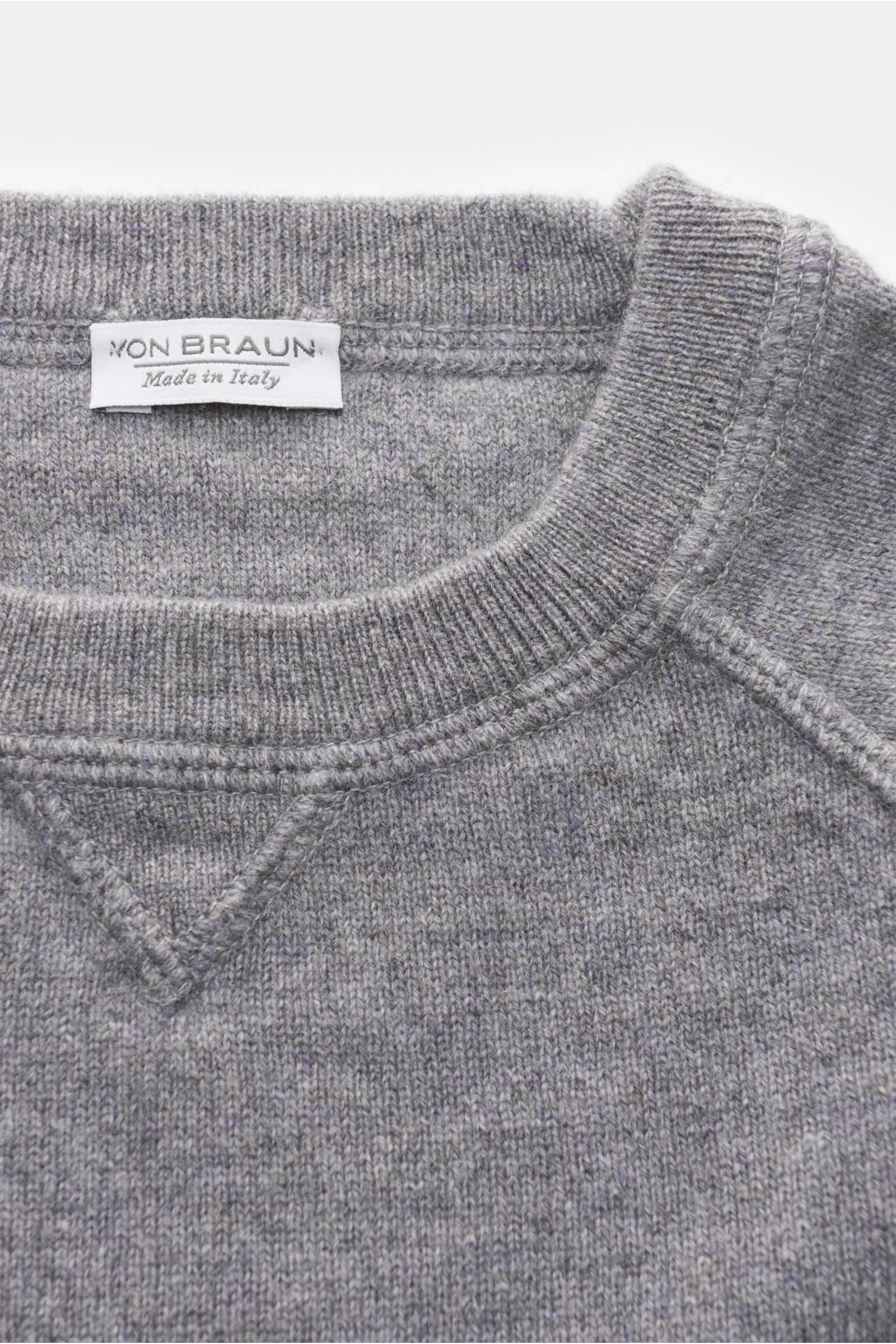 von Braun Kids’ cashmere crew neck jumper grey