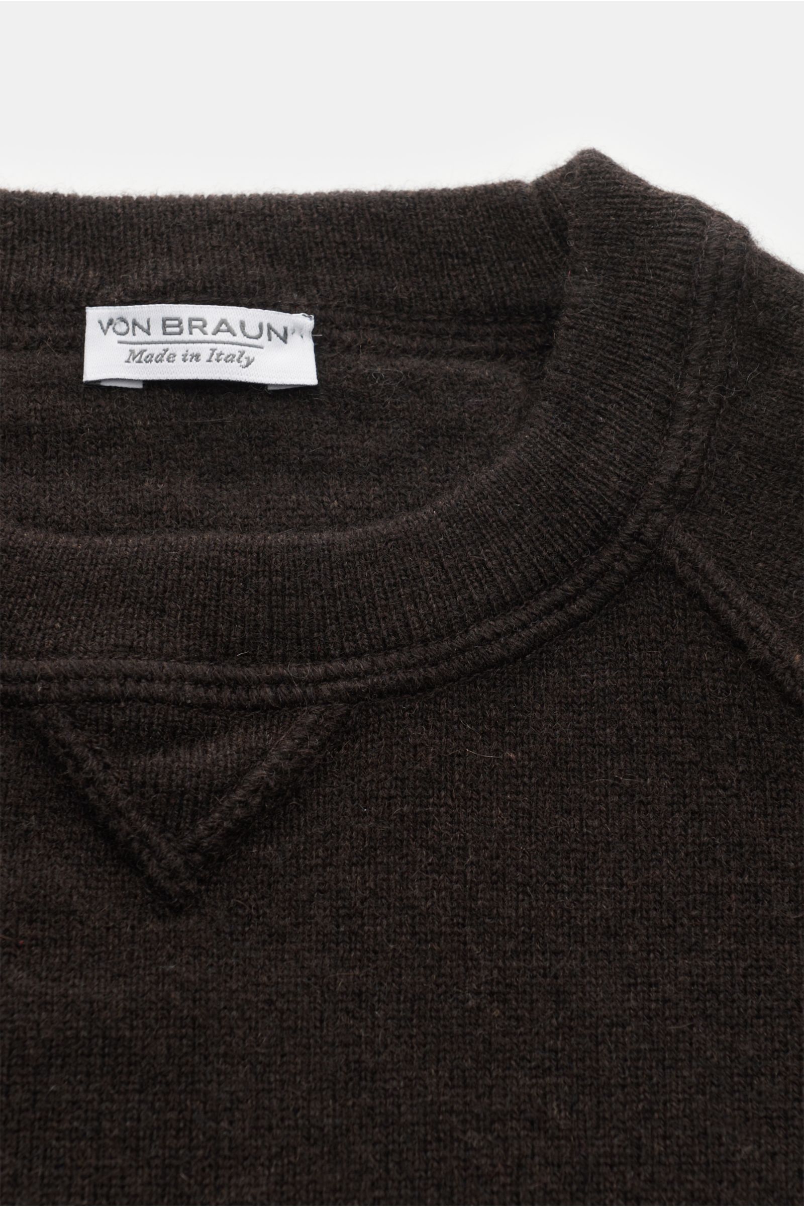 von Braun Kinder Cashmere Rundhalspullover dunkelbraun