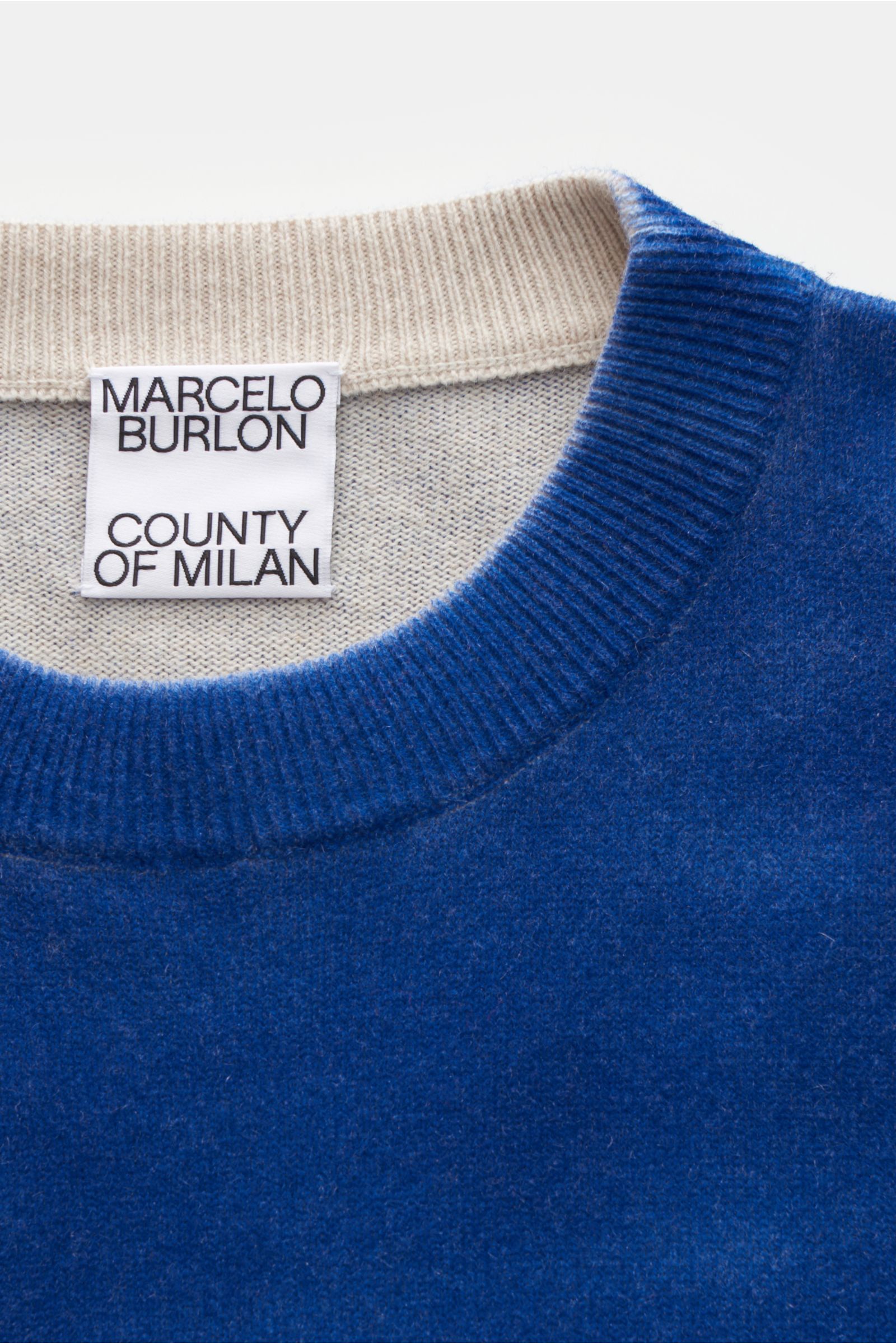 Marcelo Burlon Rundhalspullover 'Spray Wings' blau/creme