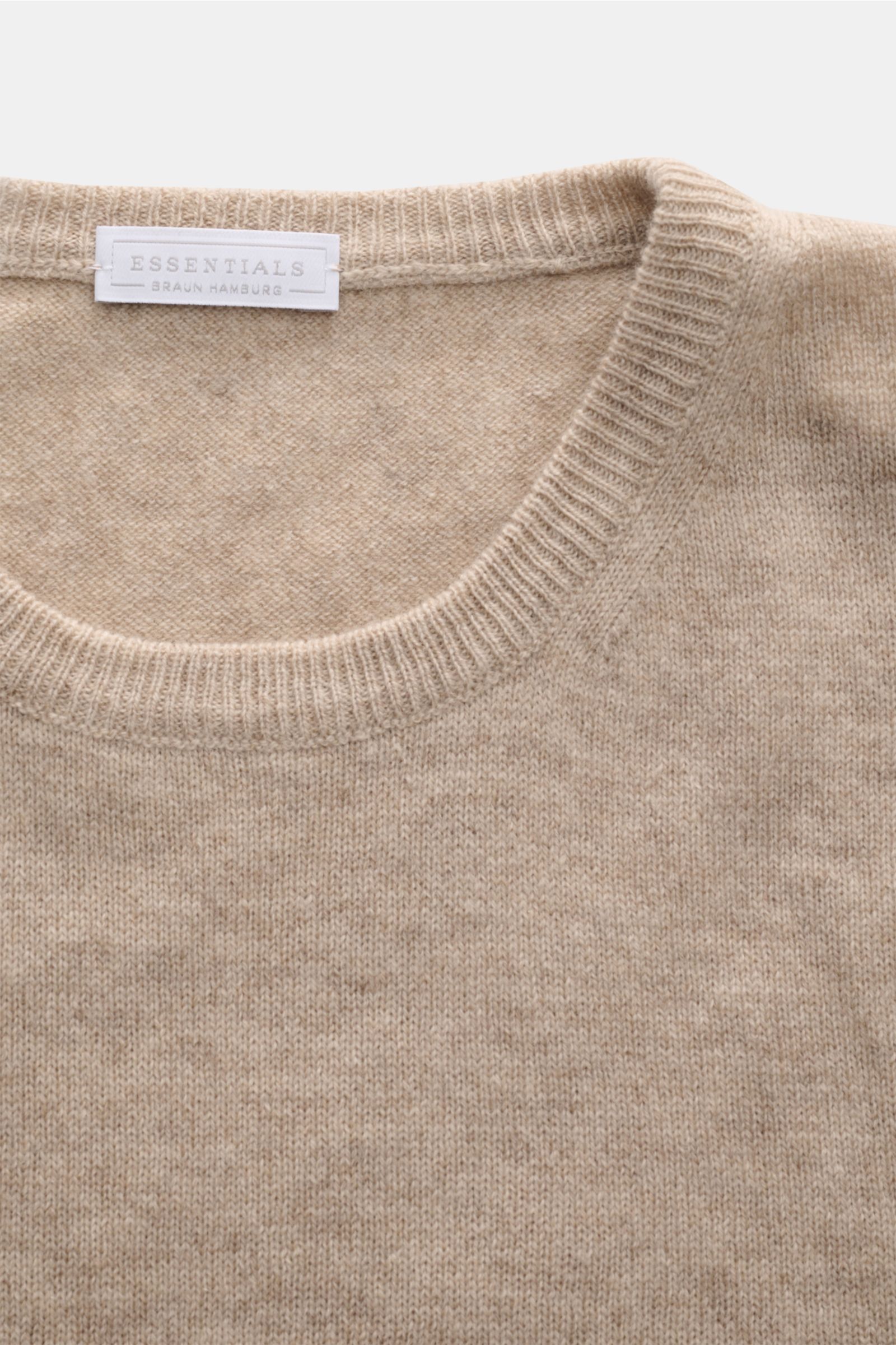 BRAUN HAMBURG ESSENTIALS cashmere crew neck jumper beige BRAUN