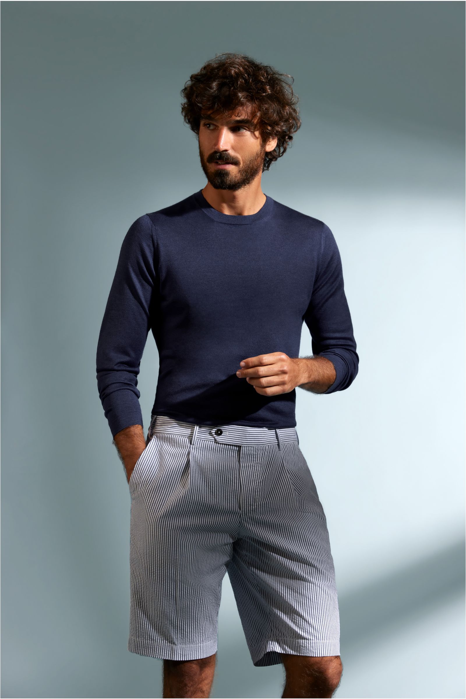 von Braun Feinstrick-Rundhalspullover navy von Braun Feinstrick-Rundhalspullover navy