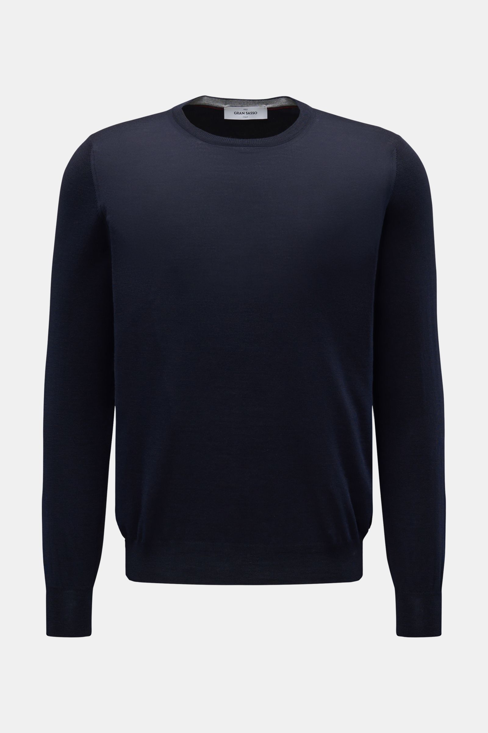 Fine knit crew neck jumper navy