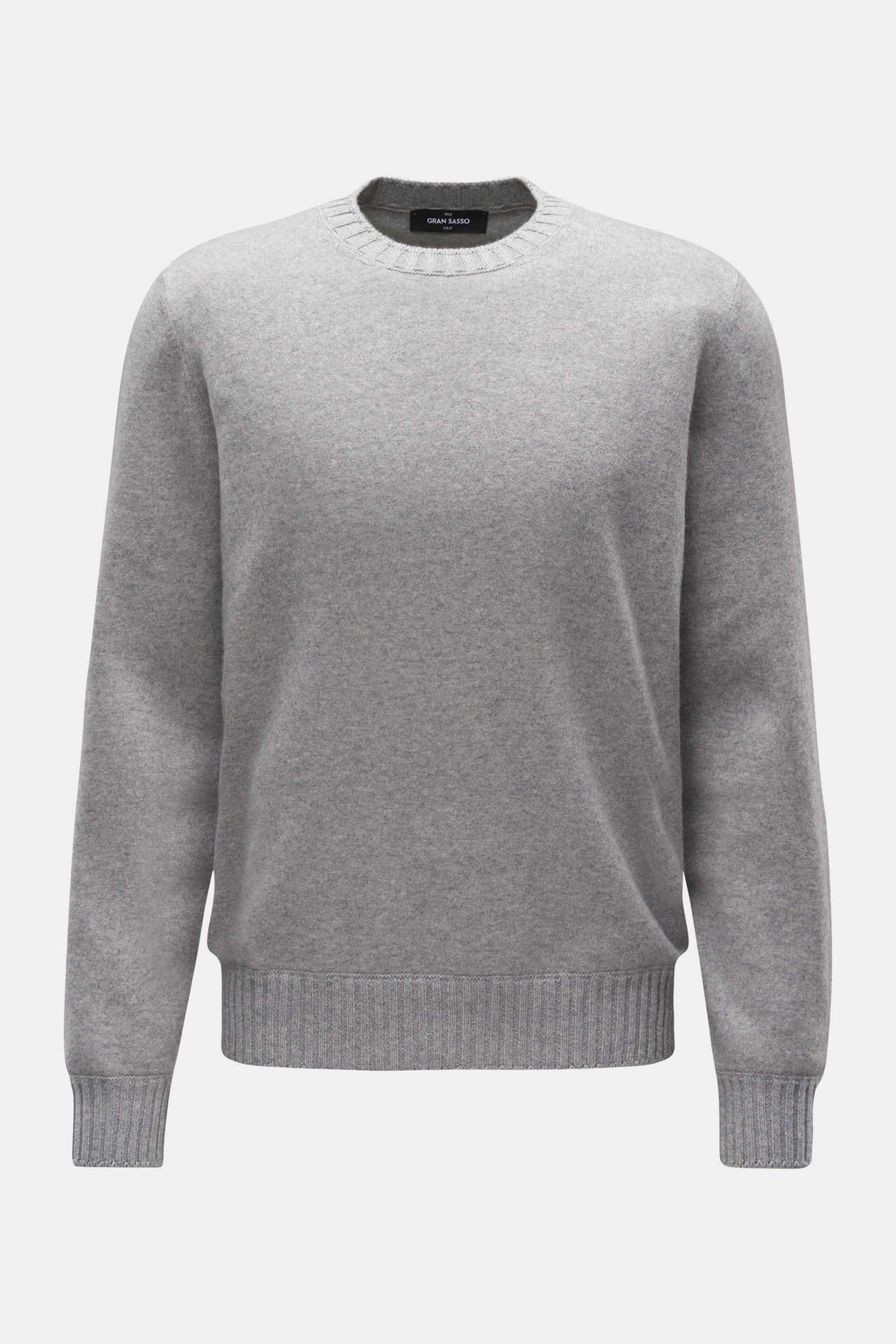 Gran Sasso Cashmere crew neck jumper light grey