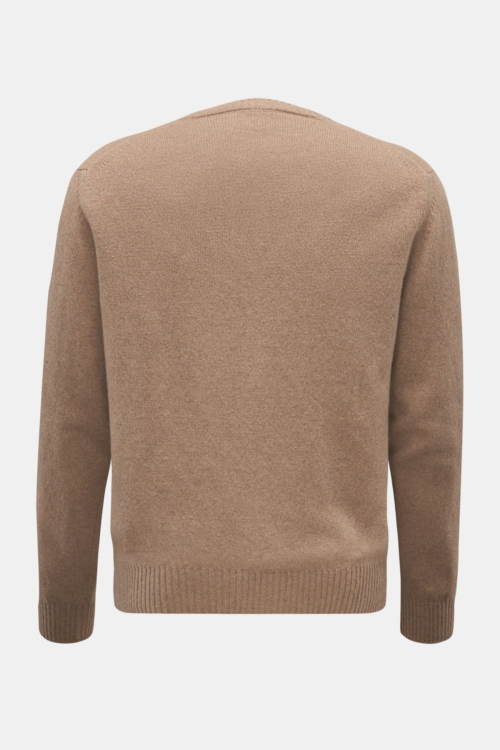 04651/ A trip in a bag Cashmere Rundhalspullover 'Crew' beige