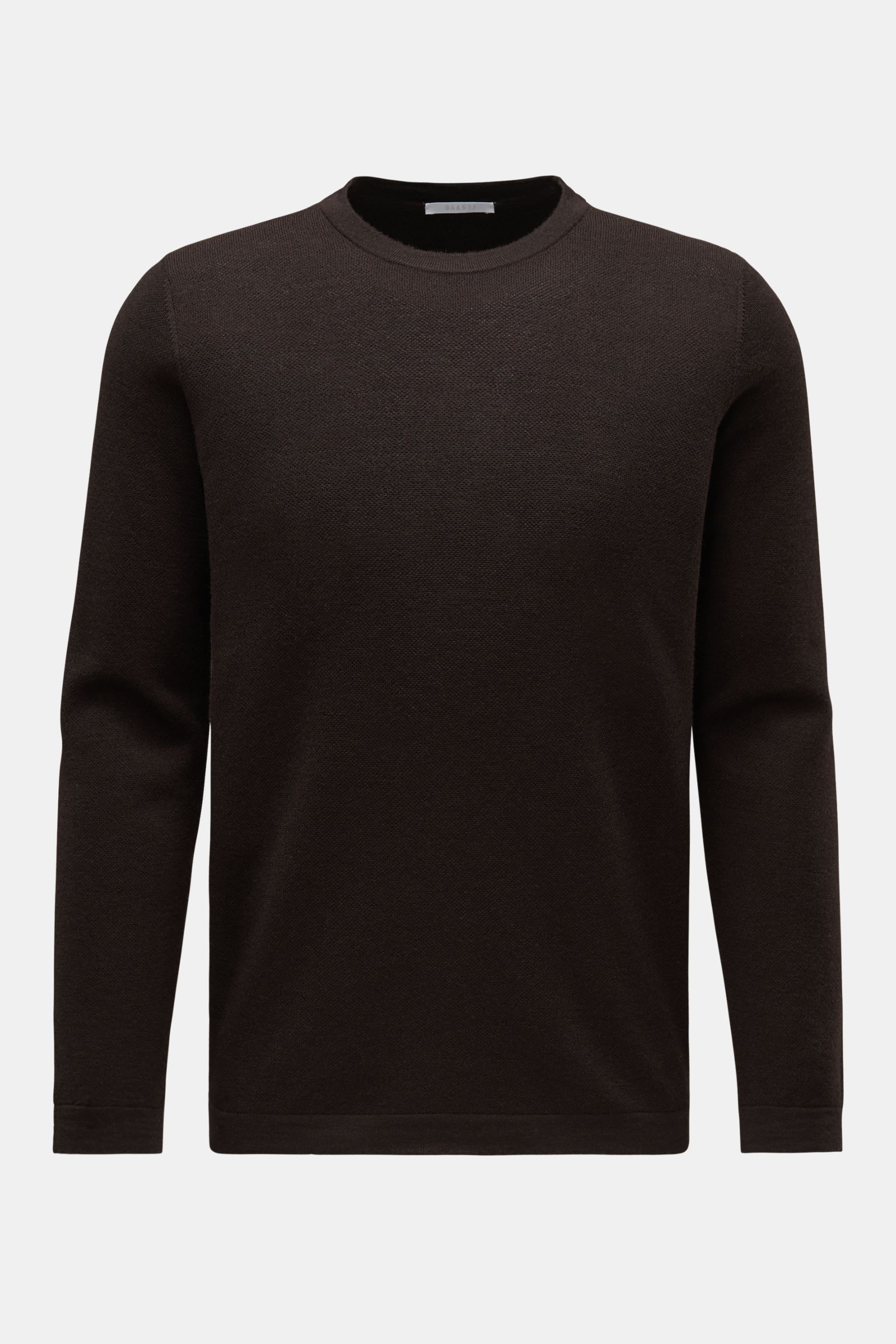 04651/ A trip in a bag Merino Rundhalspullover 'Oyster' dunkelbraun
