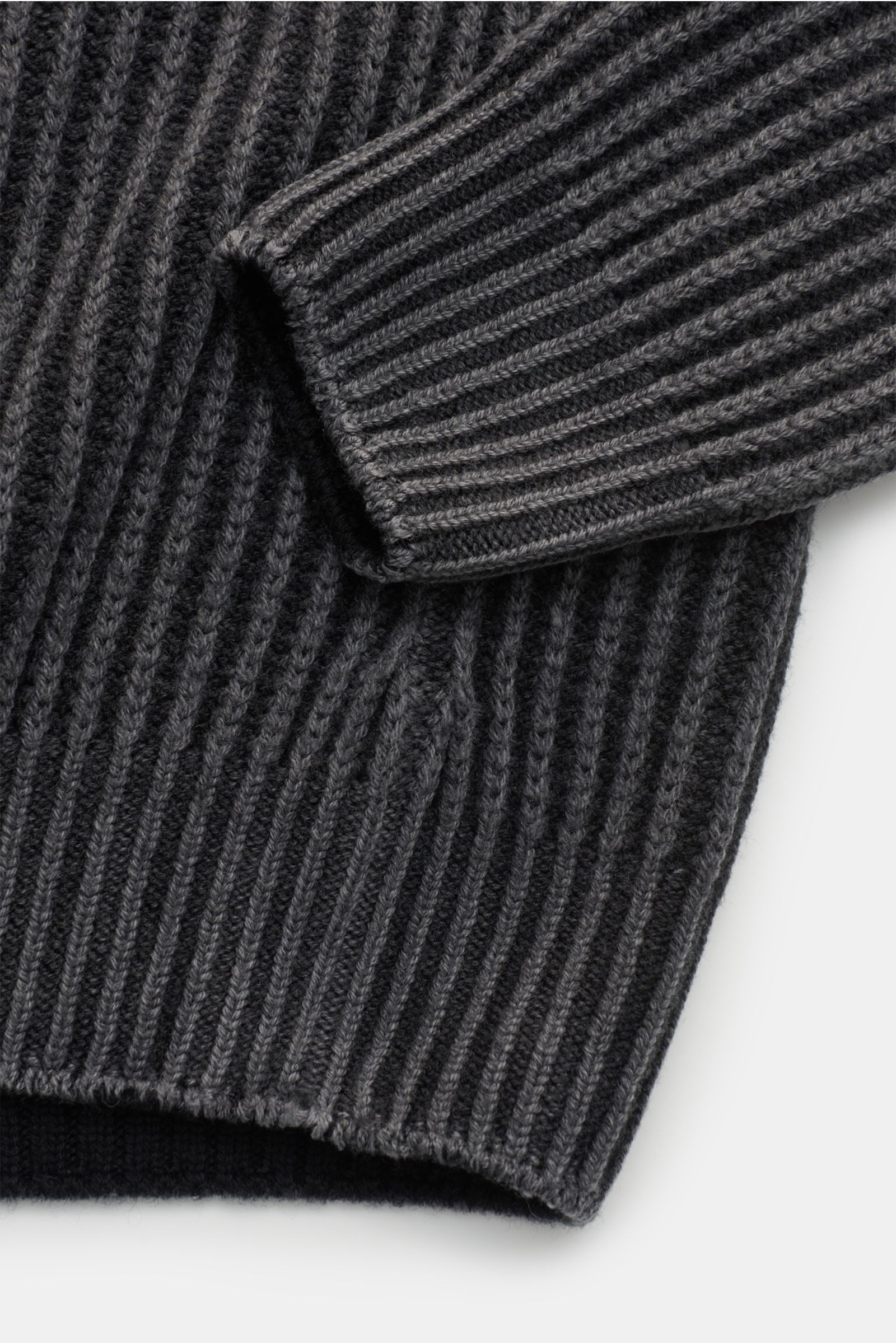 04651/ A trip in a bag Reversible crew neck jumper 'Foggy Rip' black/grey