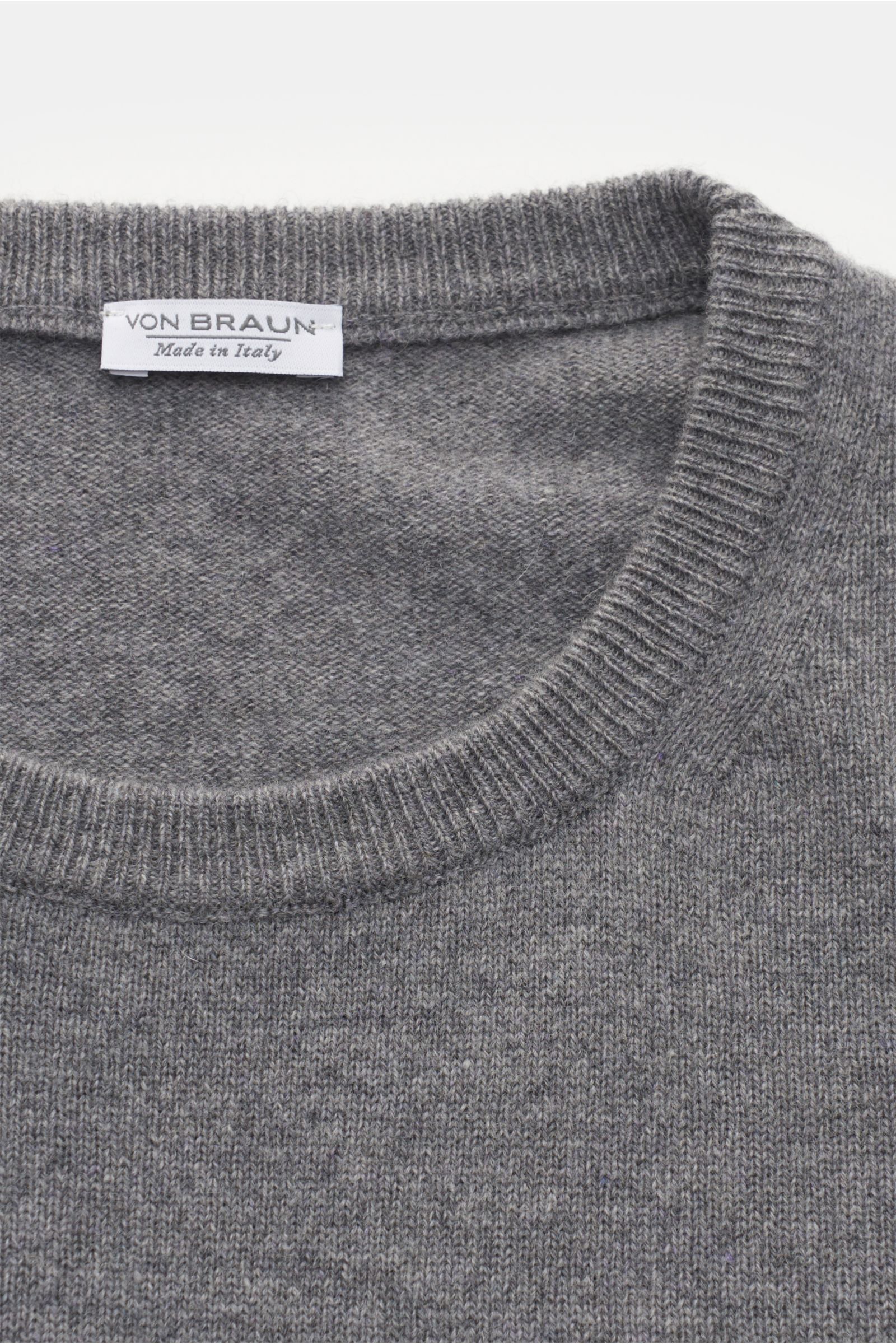 von Braun Cashmere crew neck jumper grey