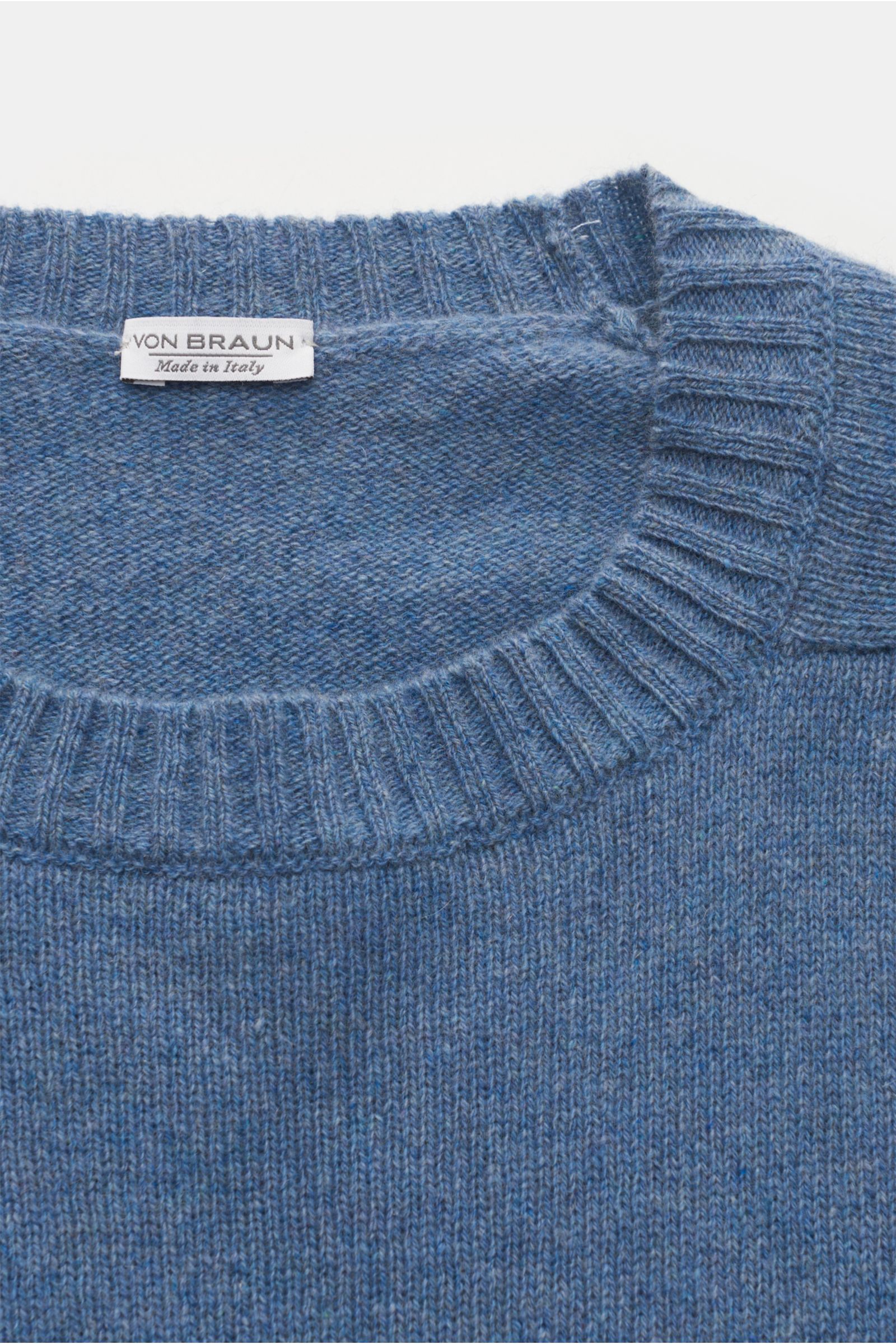 von Braun Cashmere Rundhalspullover rauchblau