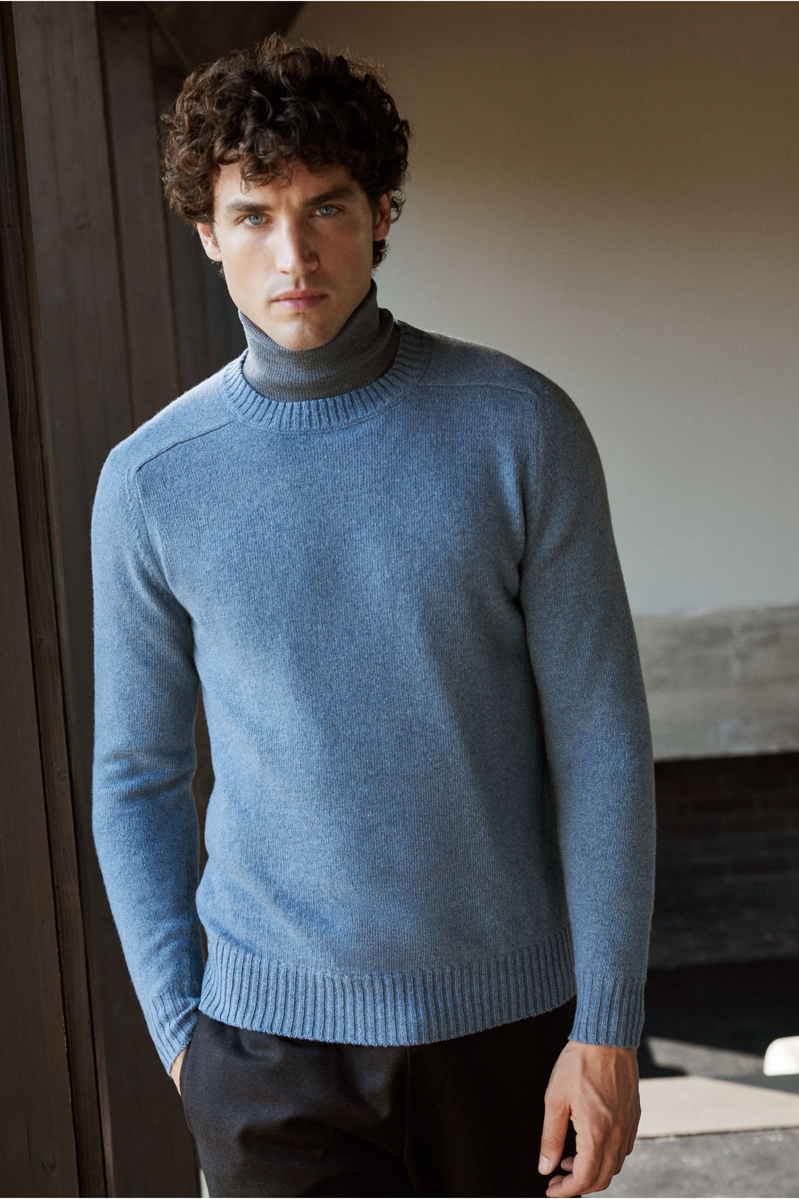 von Braun Cashmere Rundhalspullover rauchblau