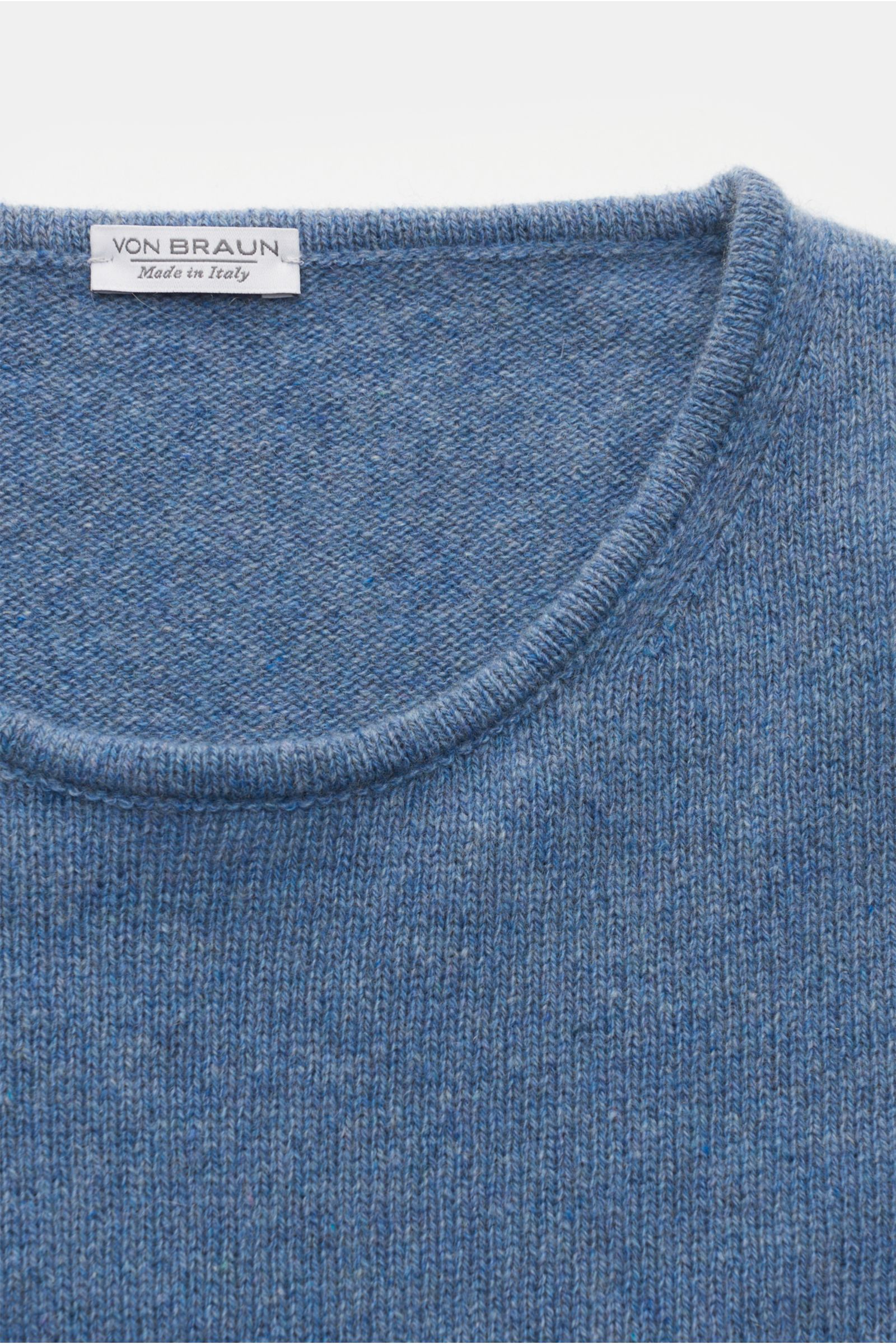 von Braun Cashmere crew neck jumper smoky blue