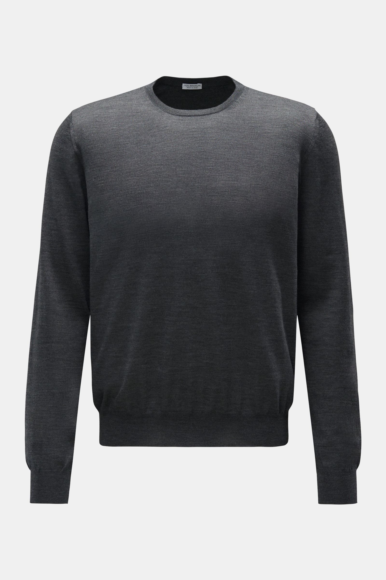 von Braun Fine knit crew neck jumper dark grey
