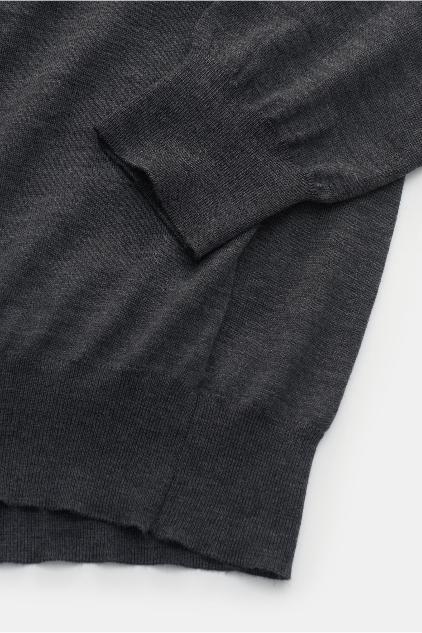 von Braun Fine knit crew neck jumper dark grey