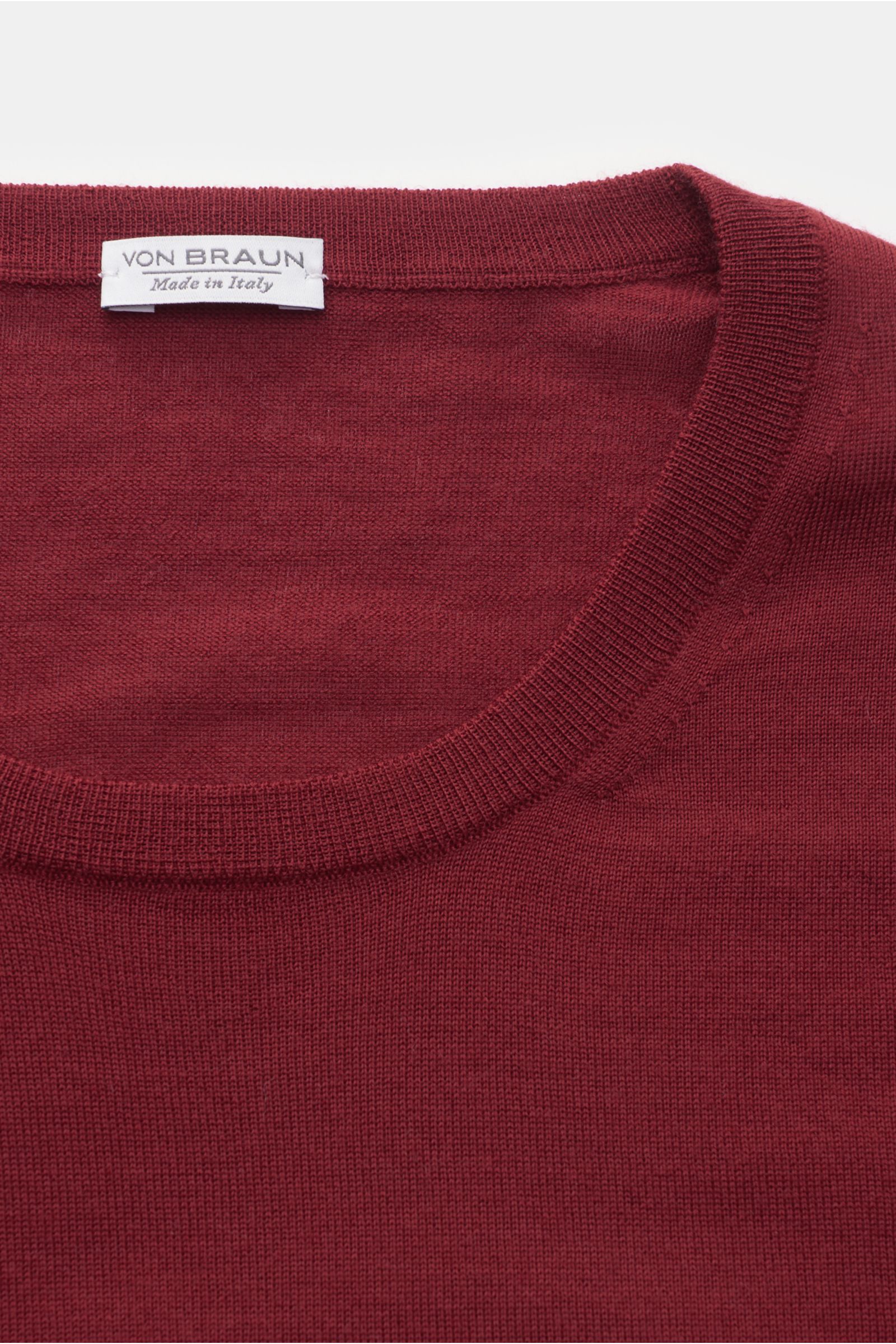 von Braun Fine knit crew neck jumper red