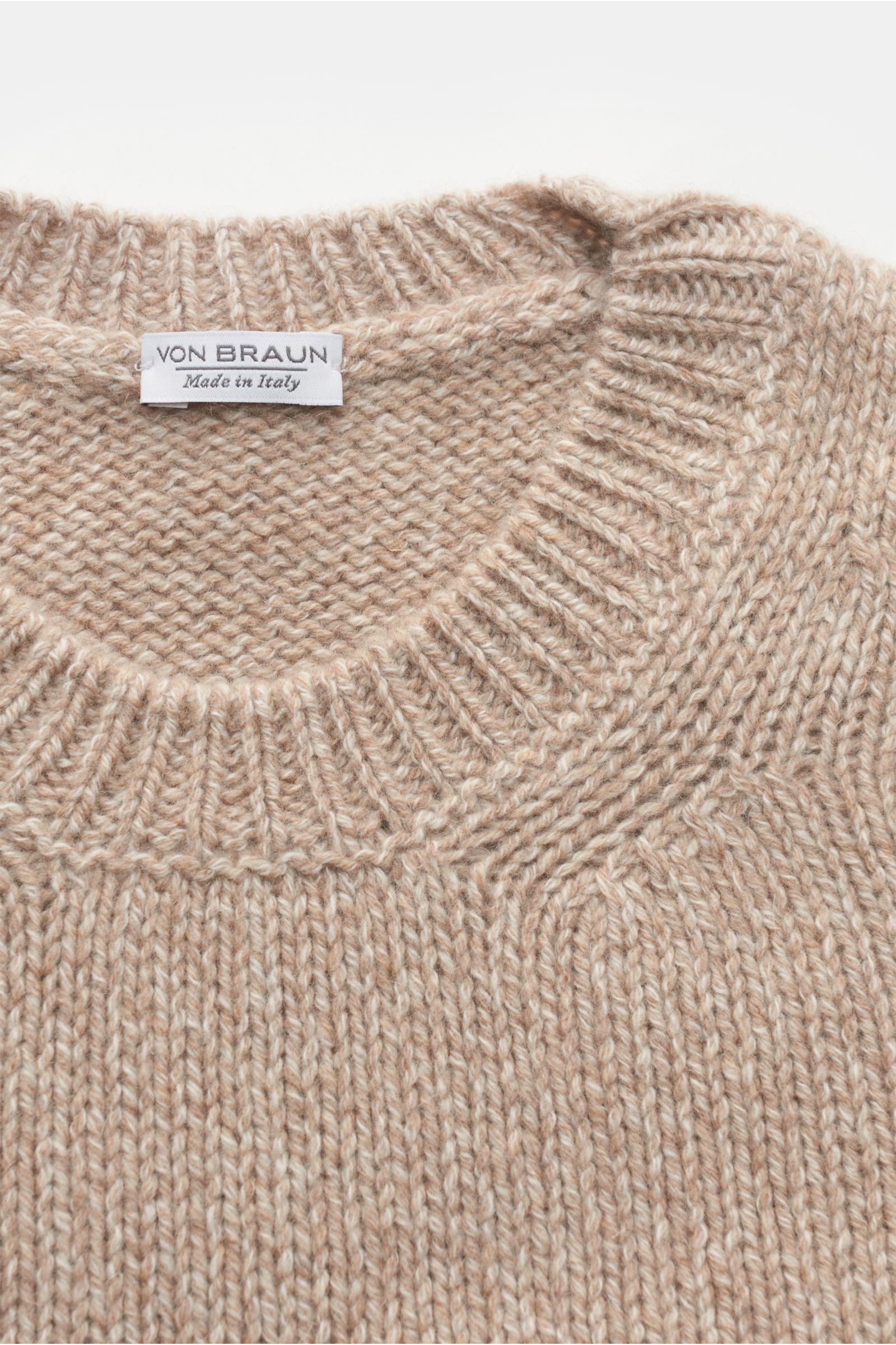 von Braun Cashmere Rundhalspullover beige/creme