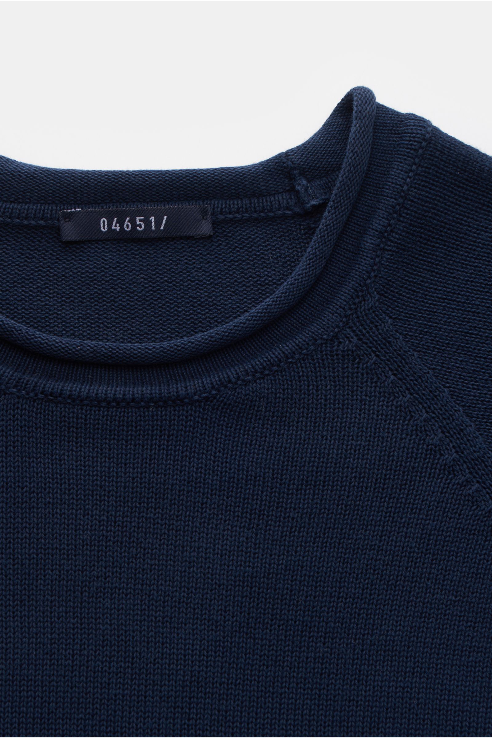 04651/ A trip in a bag Crew neck jumper 'Cotton Crew' navy