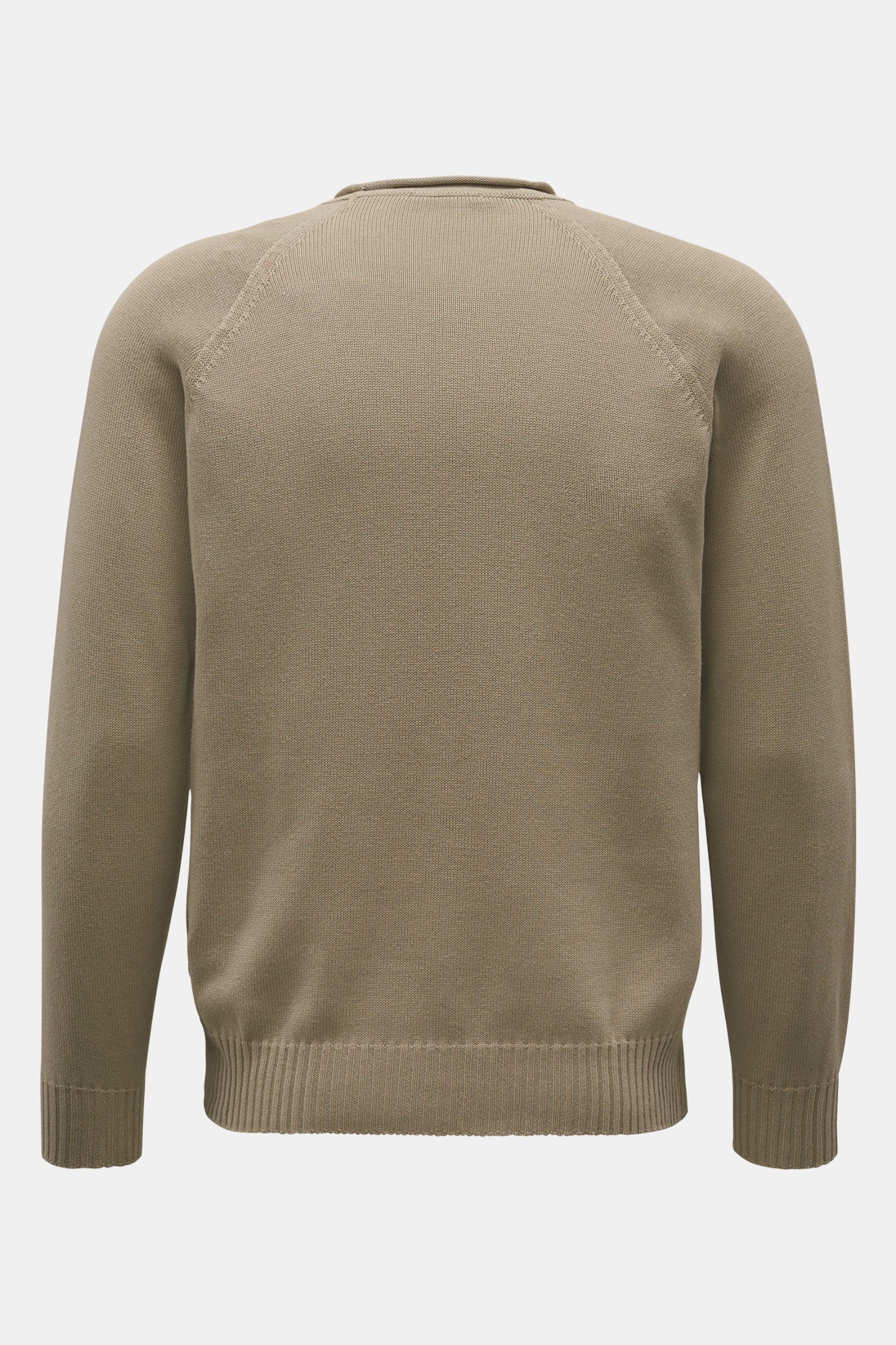04651/ A trip in a bag Rundhals-Pullover 'Cotton Crew' taupe