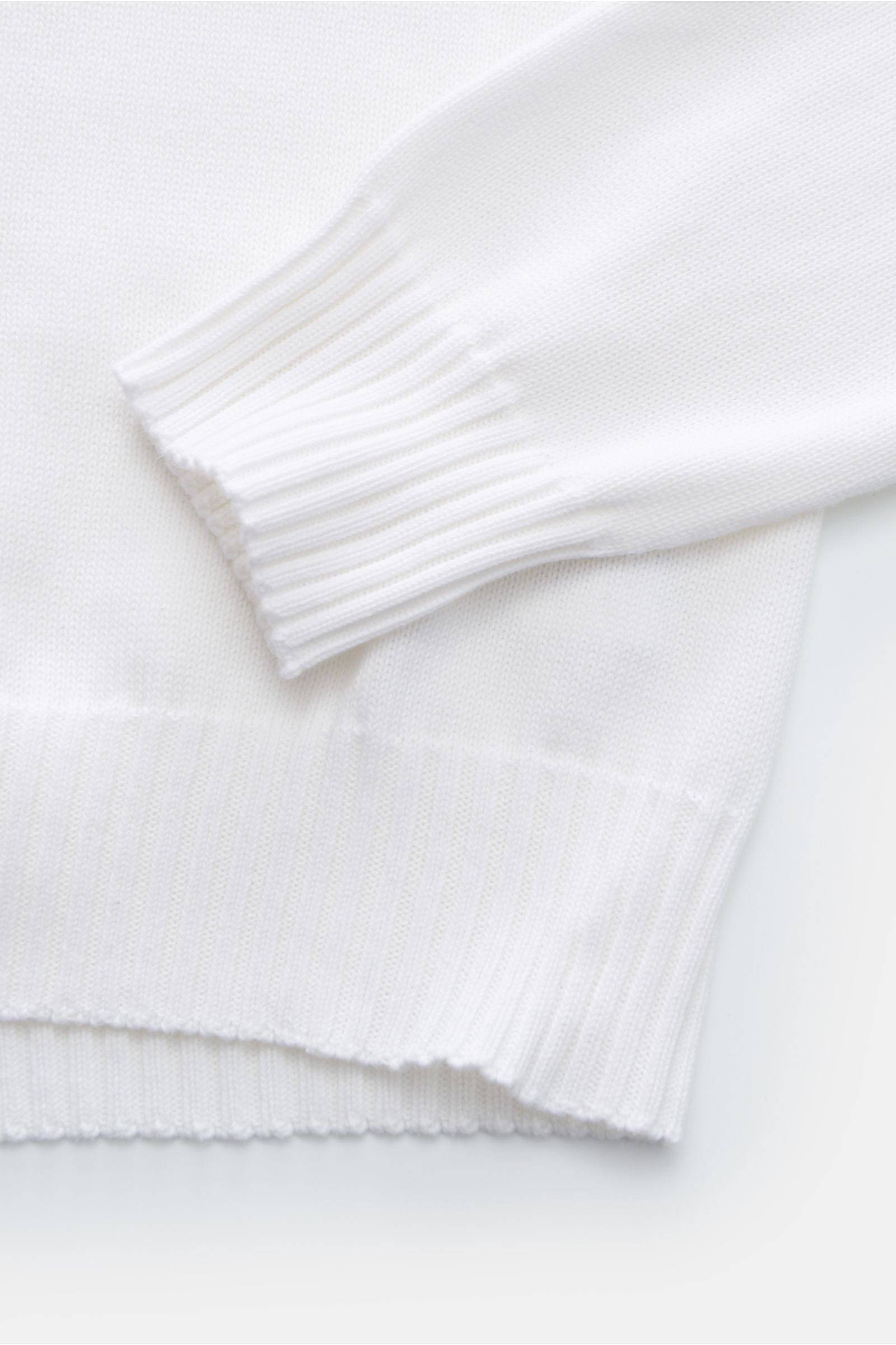 04651/ A trip in a bag Rundhals-Pullover 'Cotton Crew' offwhite