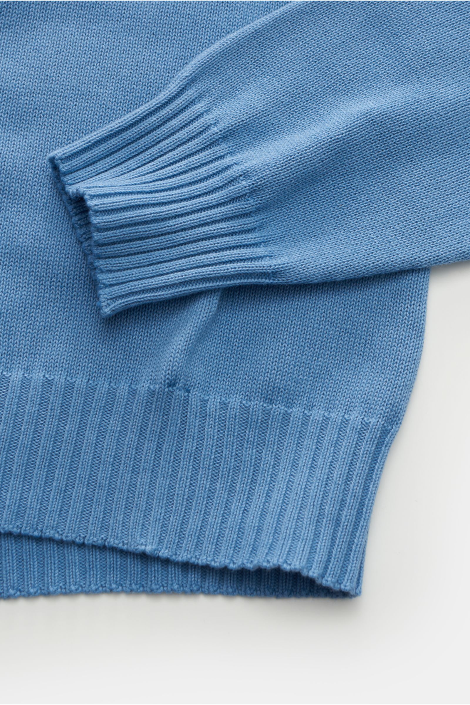 04651/ A trip in a bag Rundhals-Pullover 'Cotton Crew' rauchblau