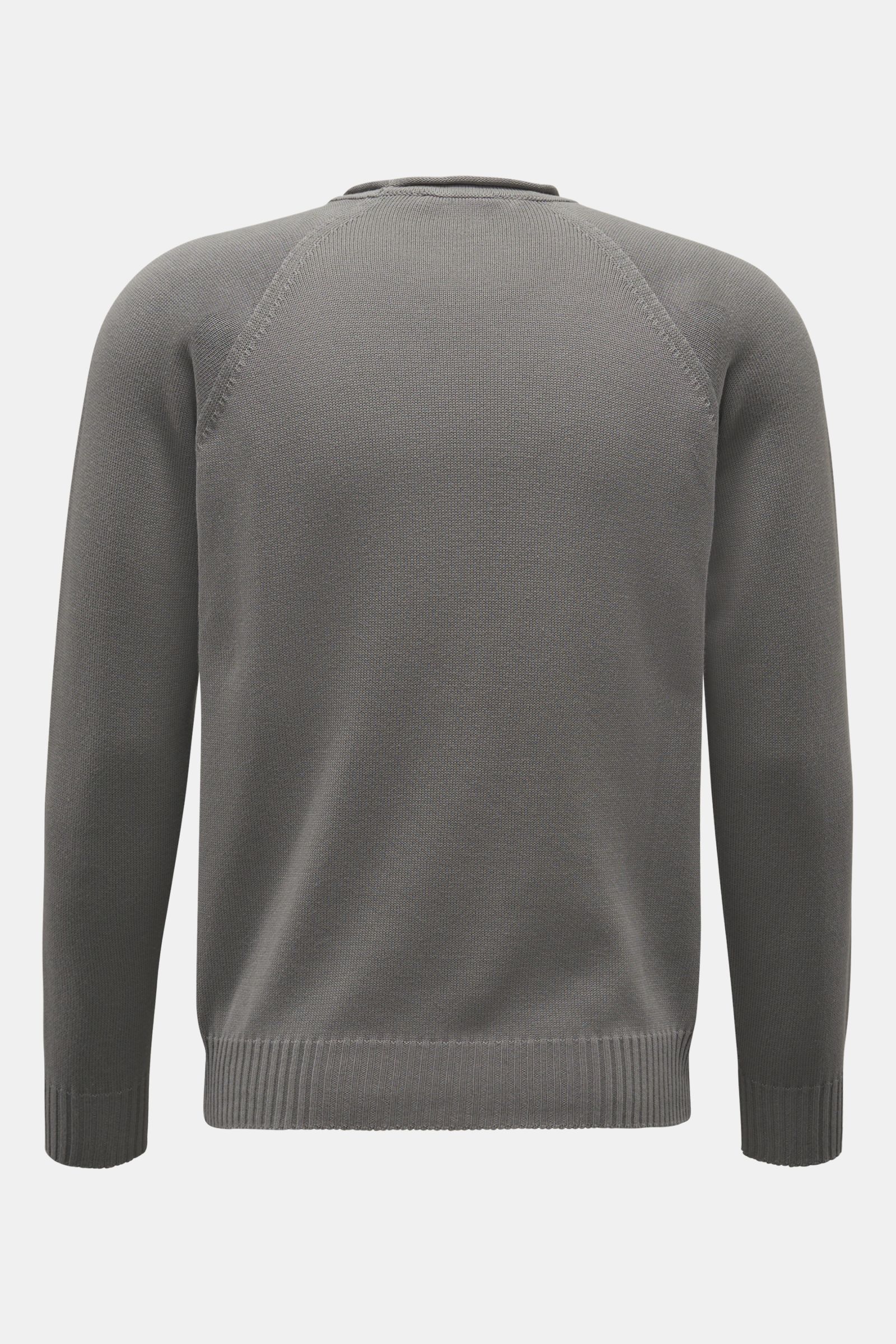 04651/ A trip in a bag Crew neck jumper 'Cotton Crew' grey