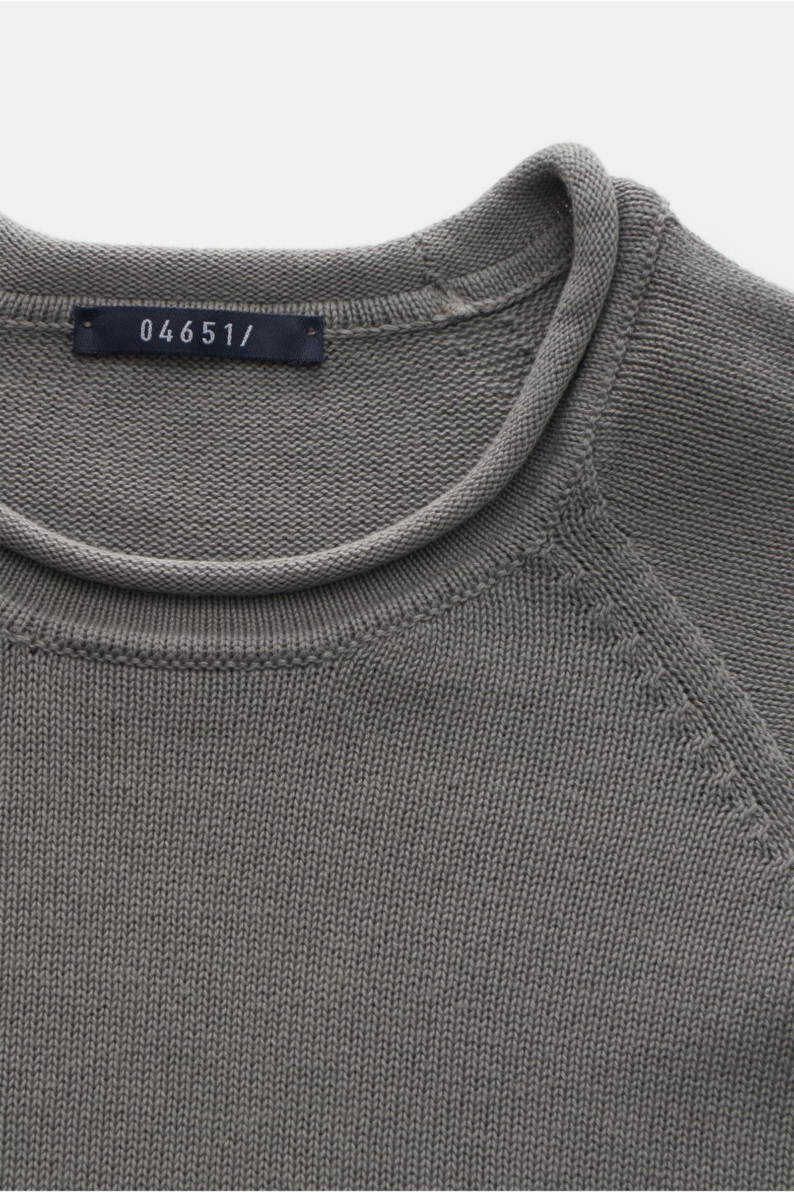 04651/ A trip in a bag Crew neck jumper 'Cotton Crew' grey