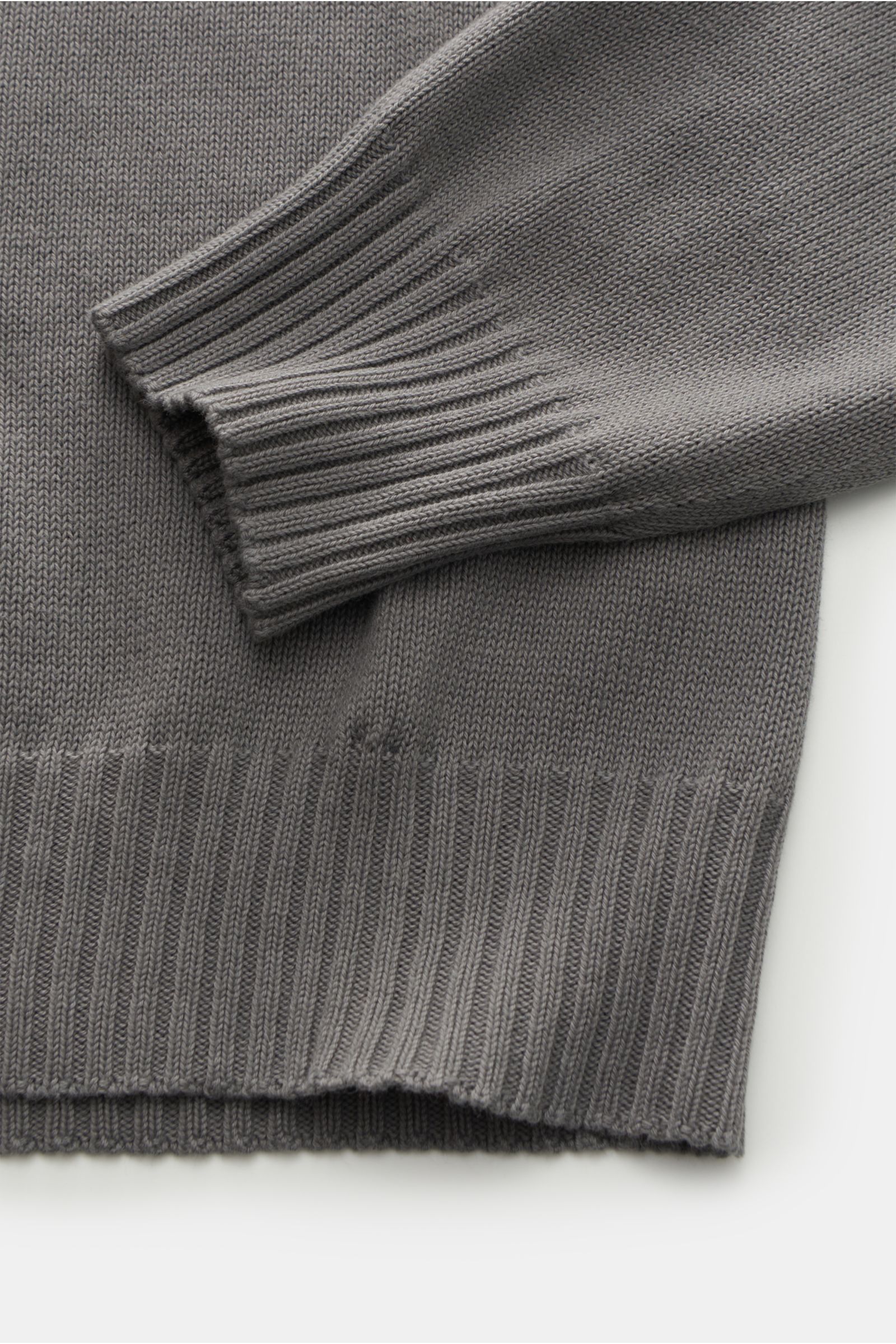 04651/ A trip in a bag Crew neck jumper 'Cotton Crew' grey