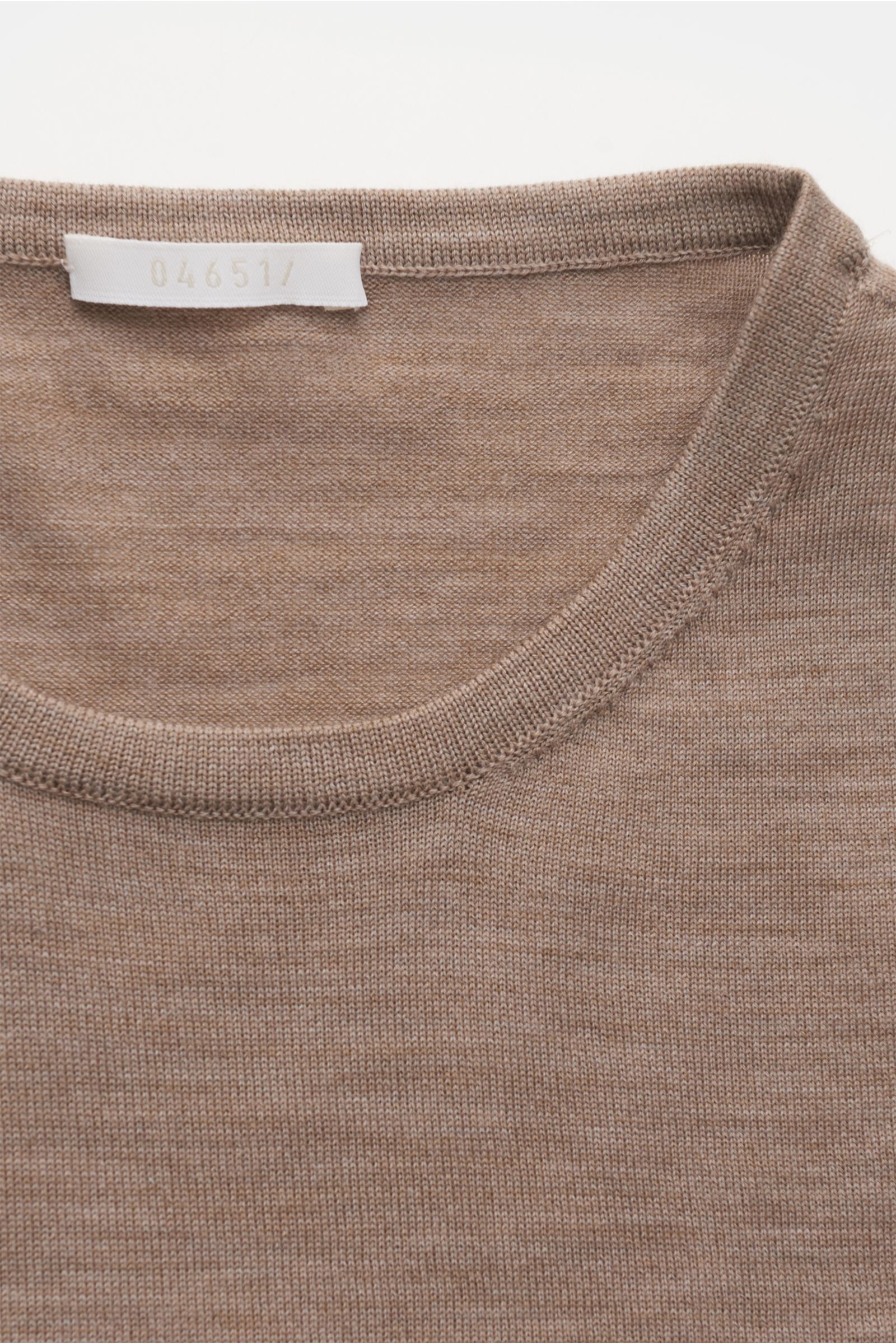 04651/ A trip in a bag Feinstrick-Rundhalspullover 'The Ultimate Crew' graubraun