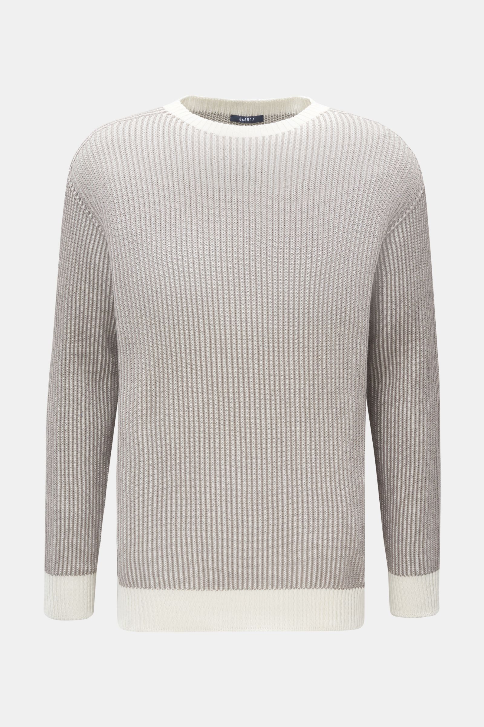 04651/ A trip in a bag Reversible half-zip jumper 'Pilar Crew' grey/white